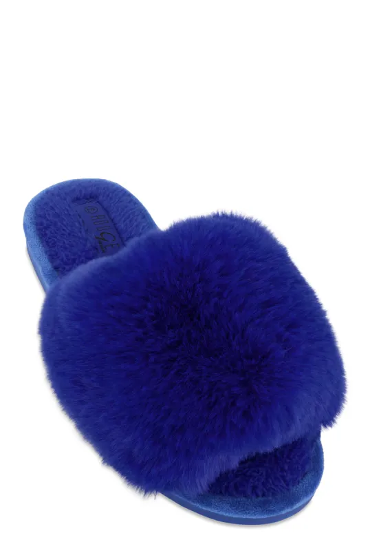 Faux Fur Slide Sandals sold by Rainbow