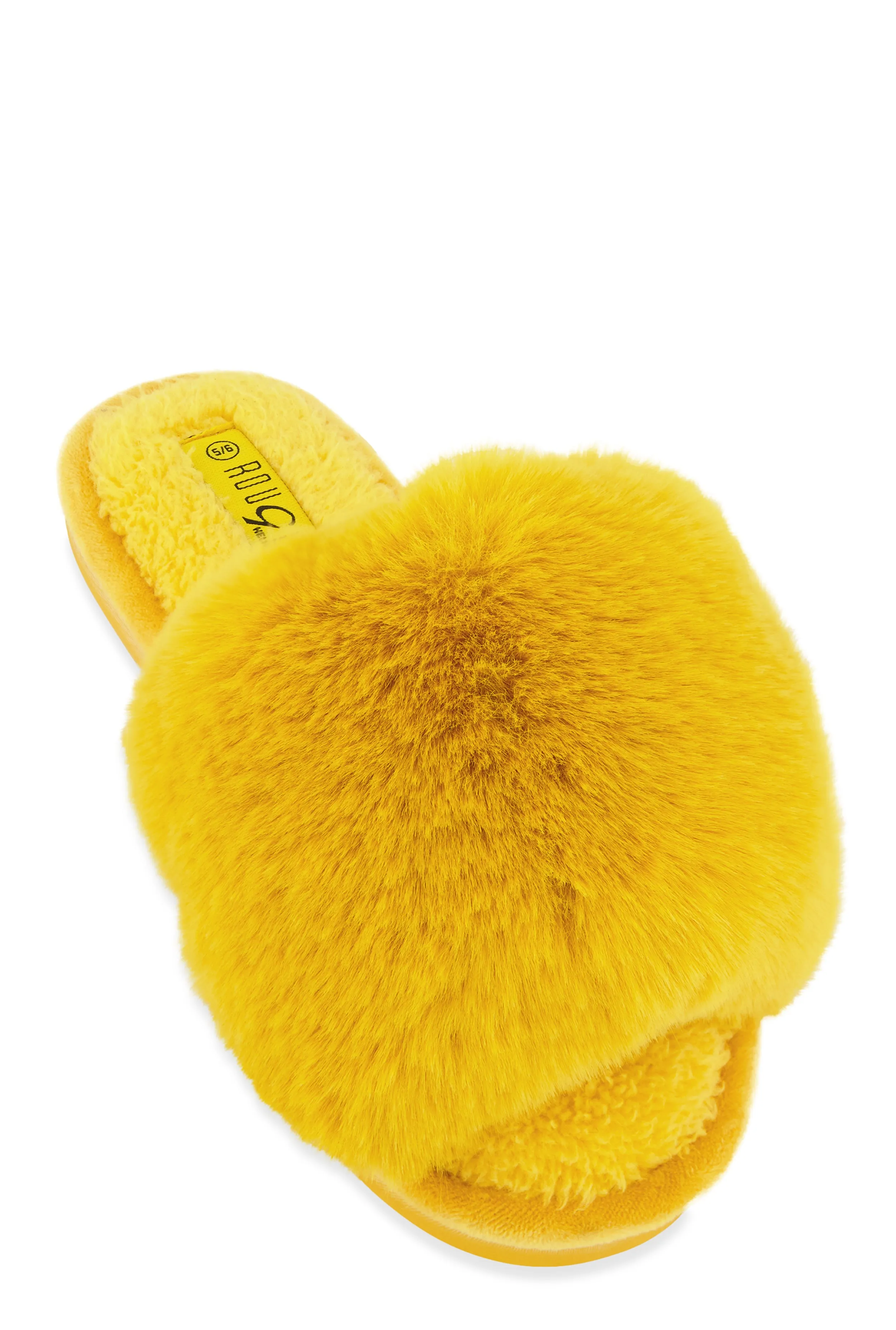 Faux Fur Slide Sandals sold by Rainbow