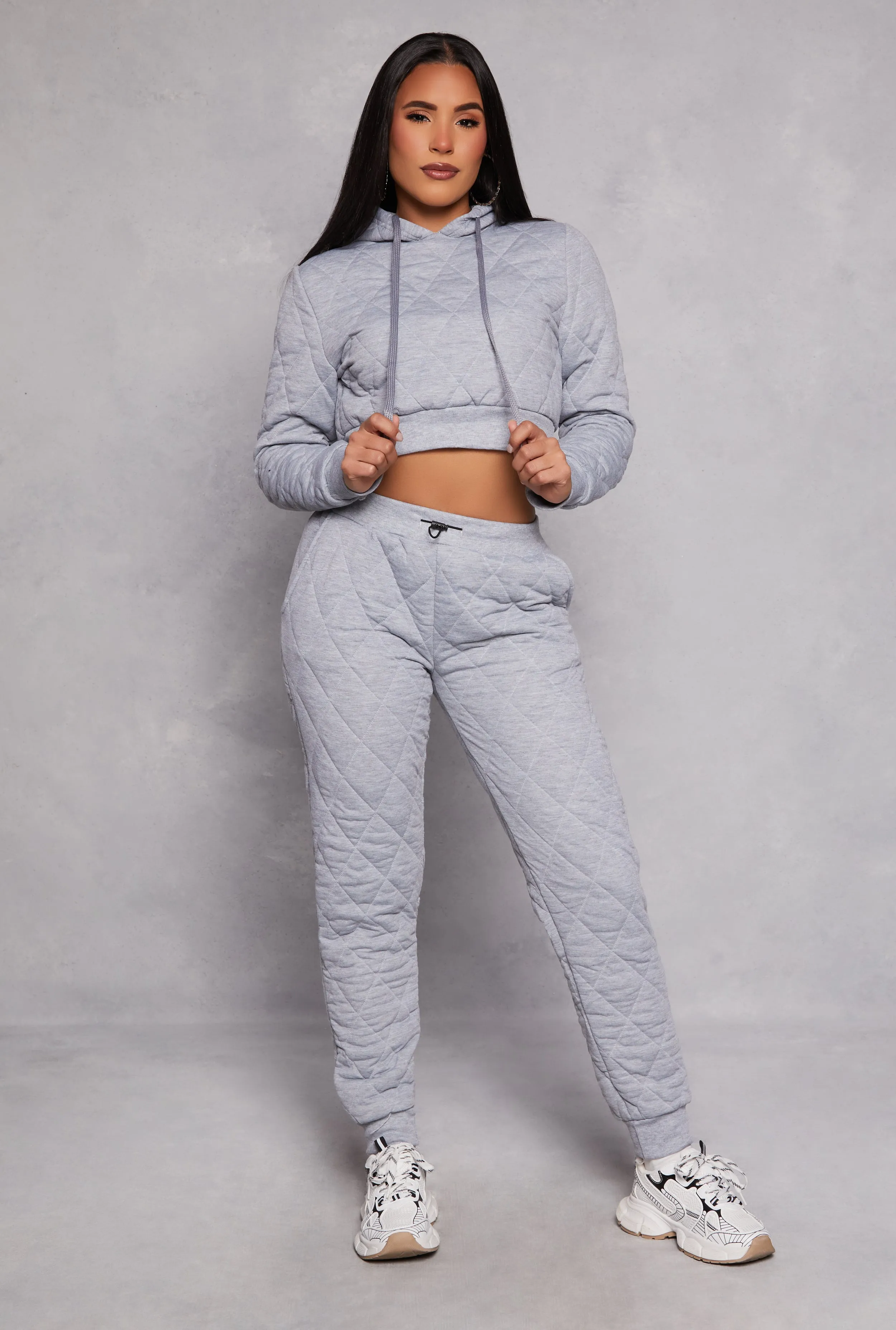 Quilted Cropped Hoodie sold by Rainbow product image thumbnail 2