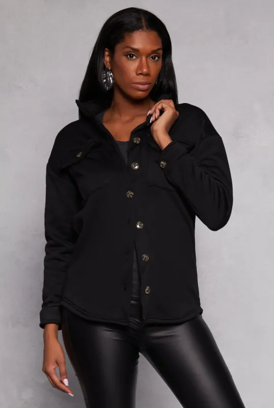 Sherpa Lined Shacket sold by Rainbow