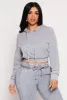 Acid Wash Cropped Pullover Hoodie sold by Rainbow