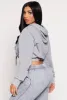 Acid Wash Cropped Pullover Hoodie sold by Rainbow