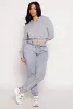Acid Wash Cropped Pullover Hoodie sold by Rainbow