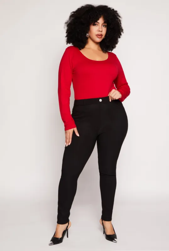 Plus Size Faux Fur Lined Skinny Leg Pants sold by Rainbow