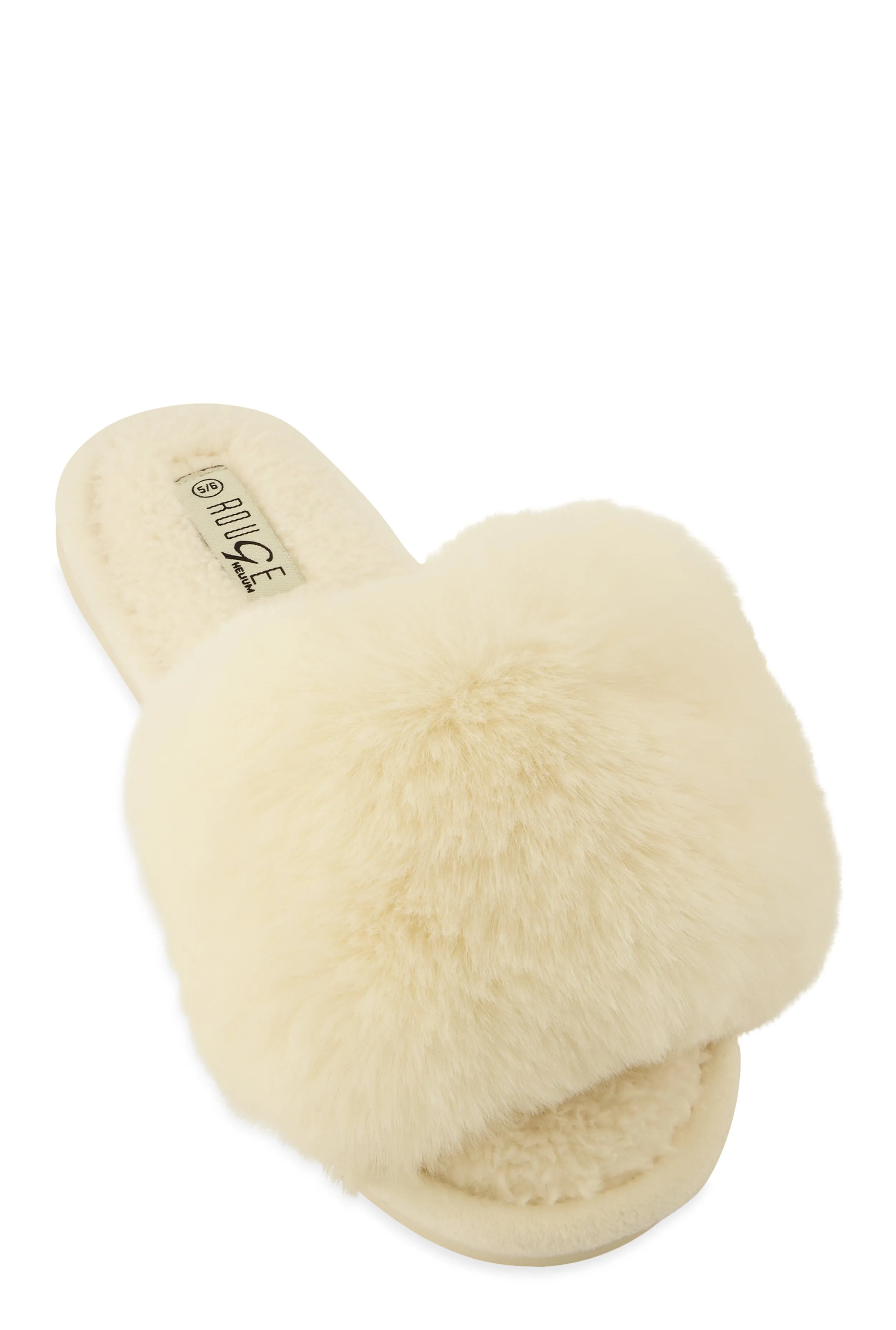 Faux Fur Slide Sandals sold by Rainbow