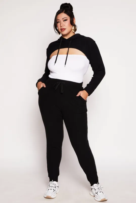 Plus Size Geometric Patterned Joggers sold by Rainbow