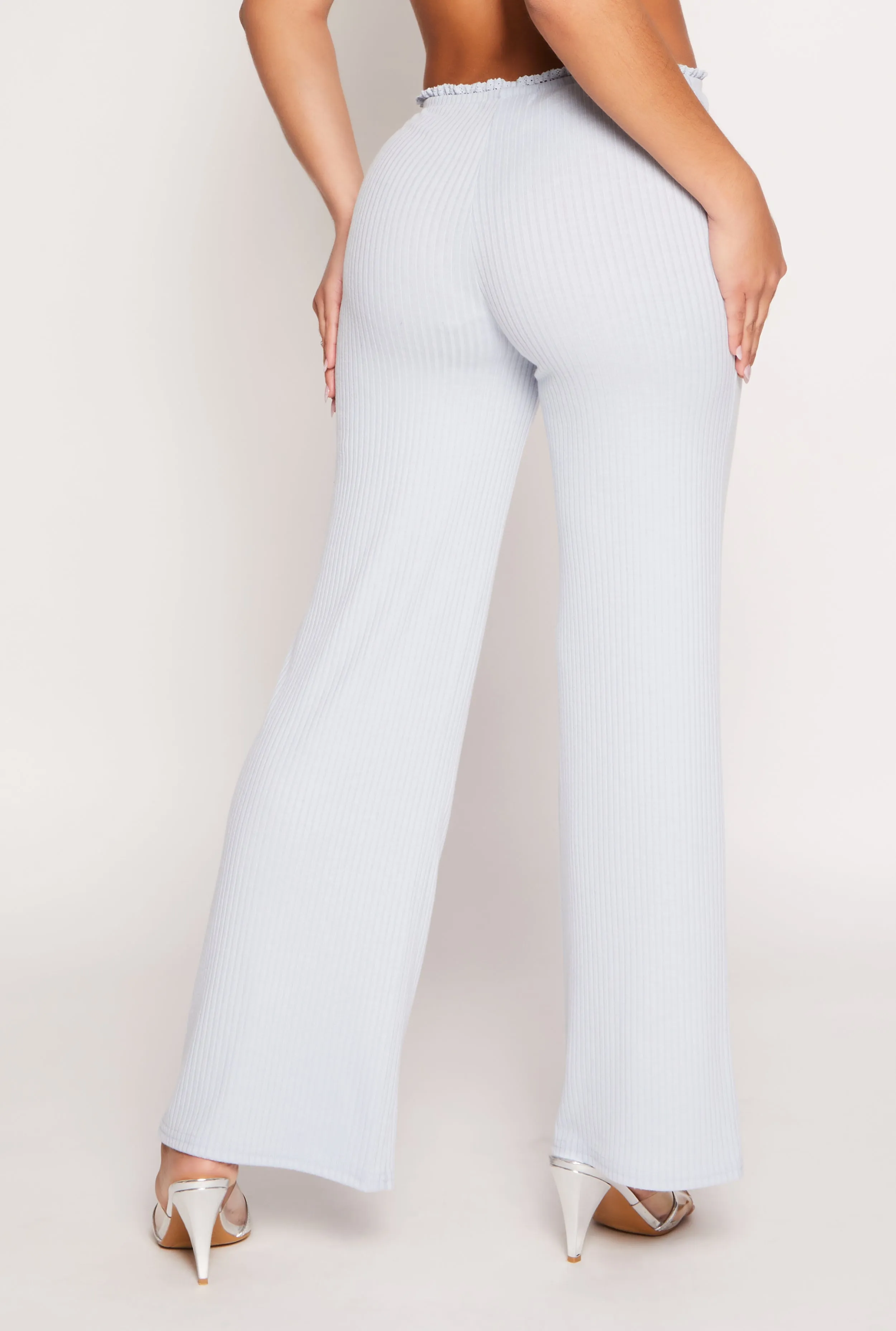 Almost Famous Lace Trim Wide Leg Pants sold by Rainbow product image thumbnail 3