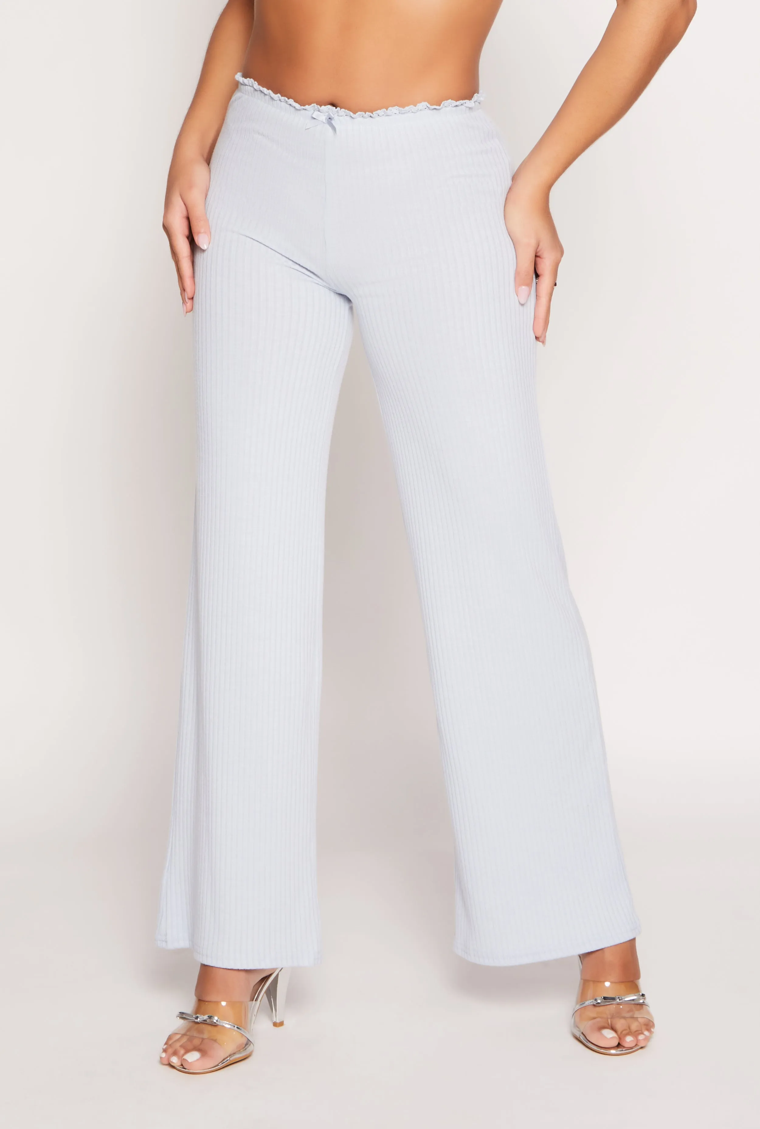 Almost Famous Lace Trim Wide Leg Pants sold by Rainbow product image thumbnail 2