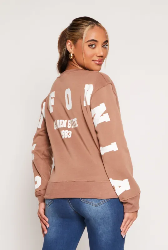 California Back Graphic Pullover Sweatshirt sold by Rainbow