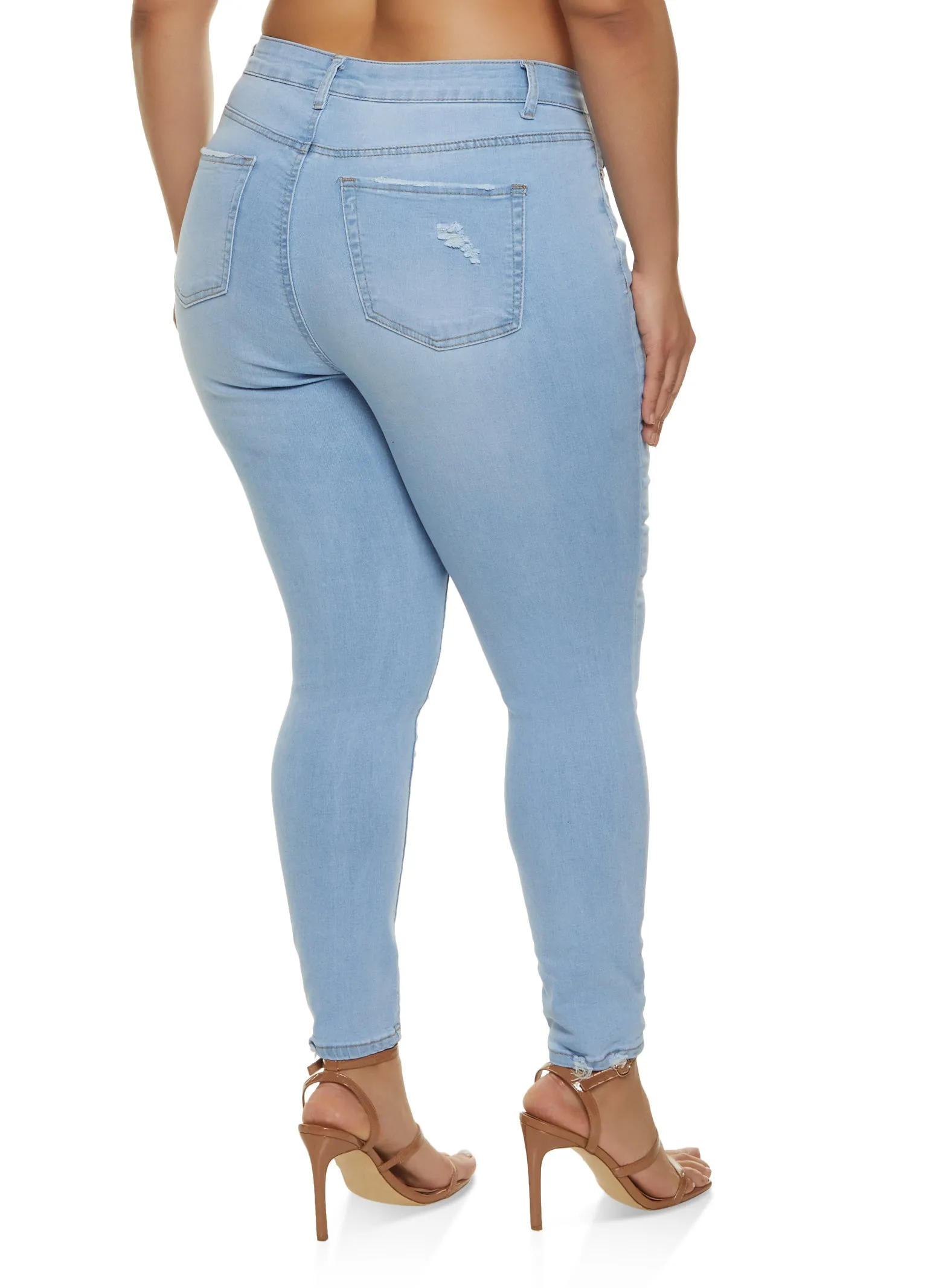 Plus Size WAX High Waisted Distressed Jeans sold by Rainbow product image thumbnail 2