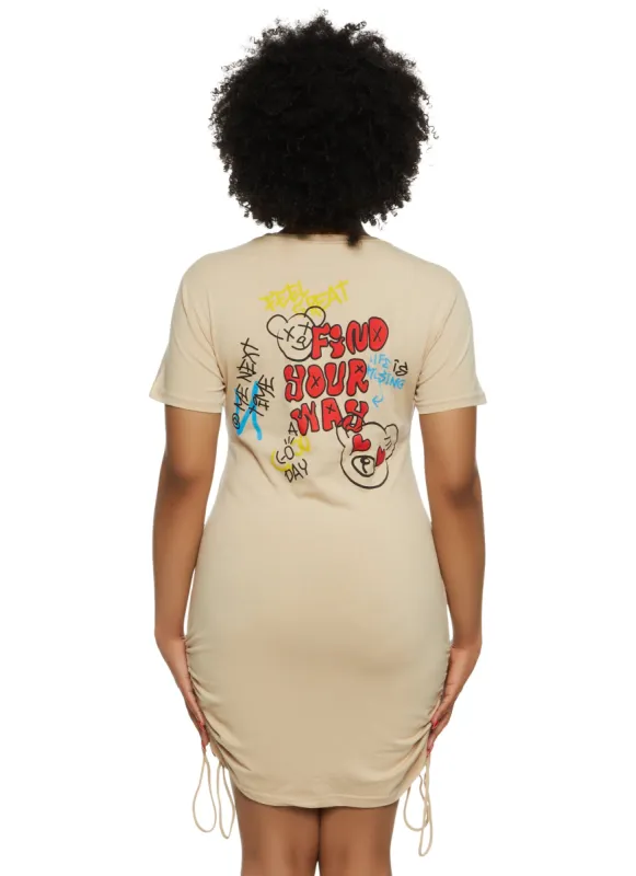 Plus Size Find Your Way Graphic T Shirt Dress sold by Rainbow