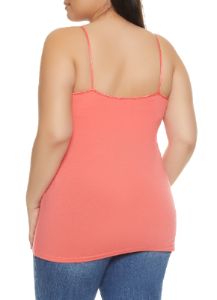 Plus Size Basic Cotton Scoop Neck Cami sold by Rainbow