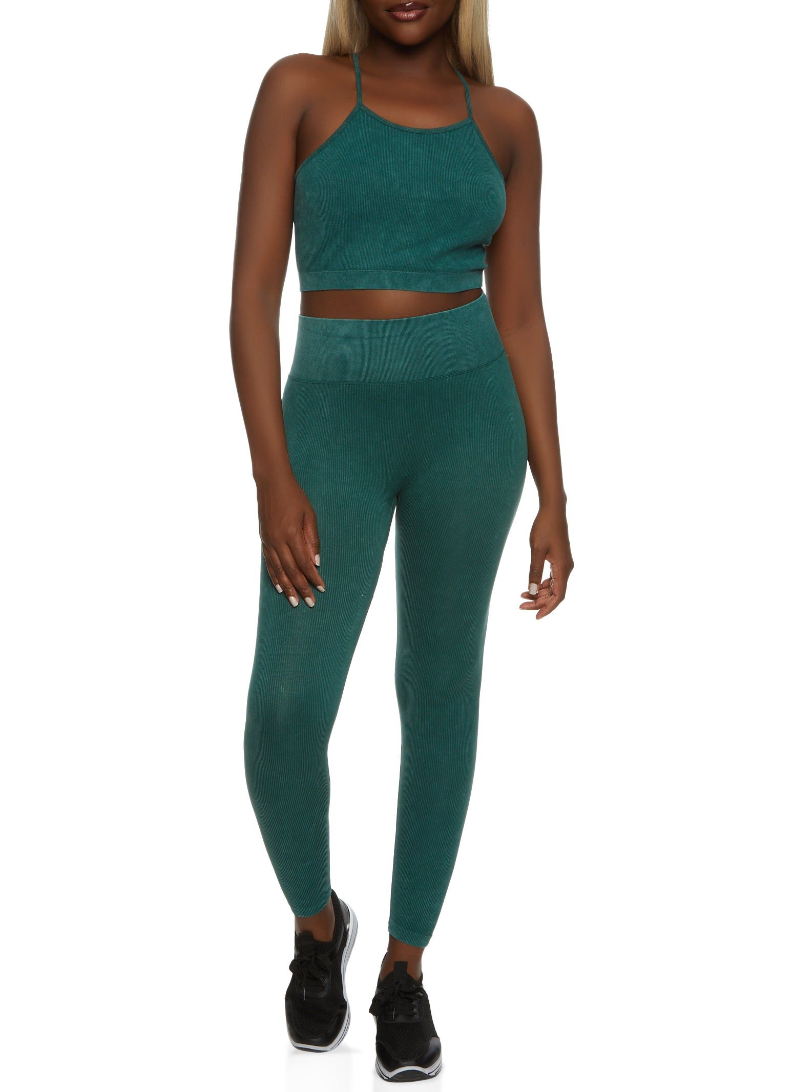 Seamless Compression Rib Racerback Cropped Cami sold by Rainbow product image thumbnail 2