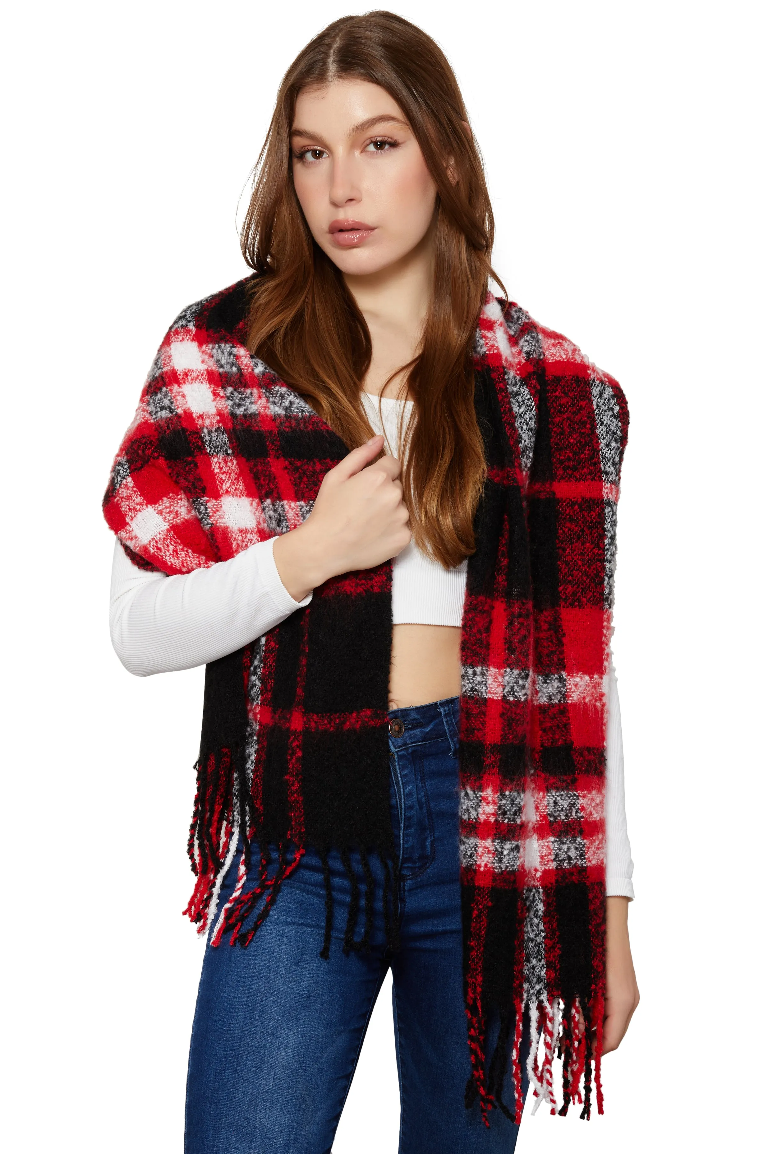 Boucle Plaid Scarf sold by Rainbow product image thumbnail 2