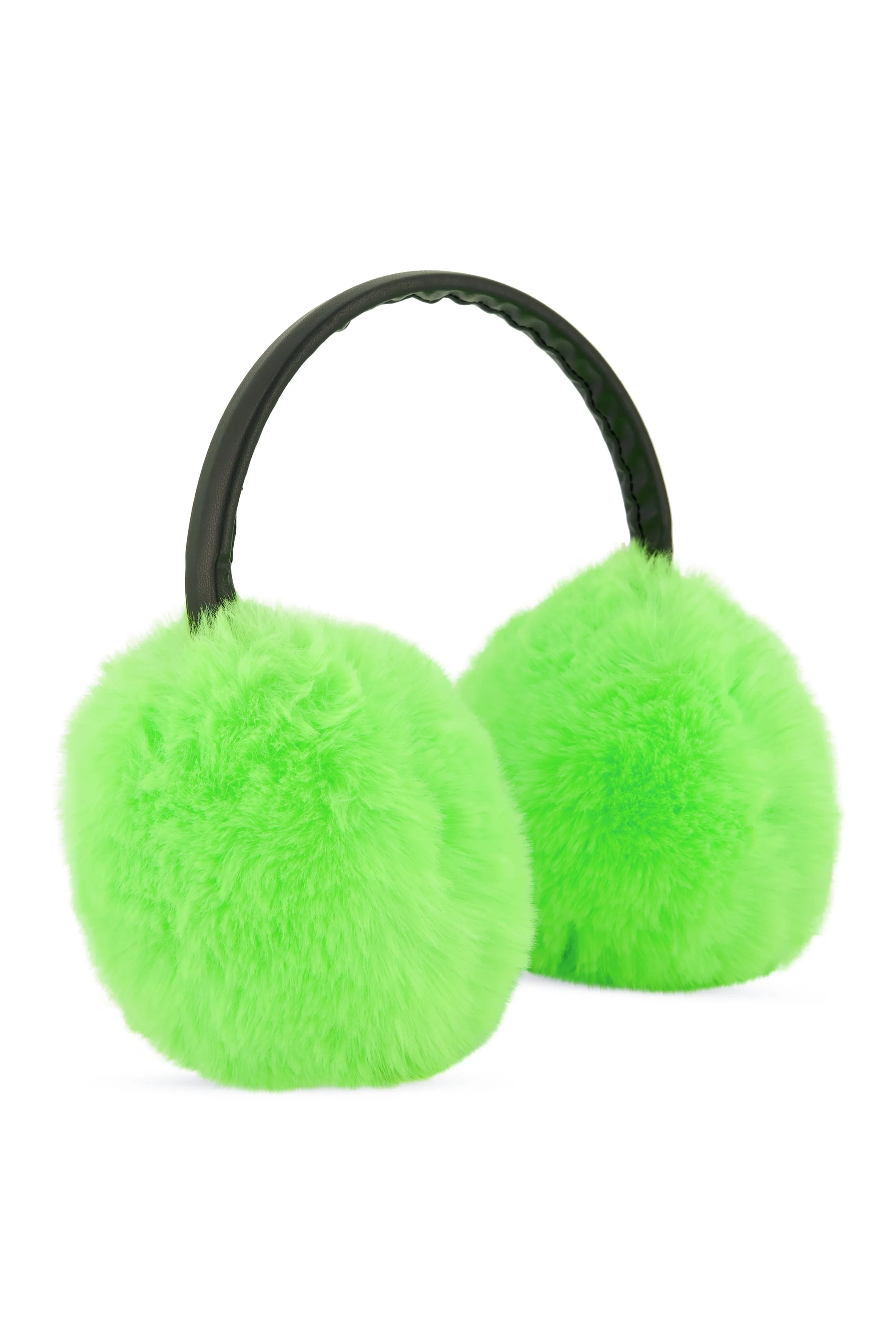 Faux Leather Band Faux Fur Earmuffs sold by Rainbow product image thumbnail 3