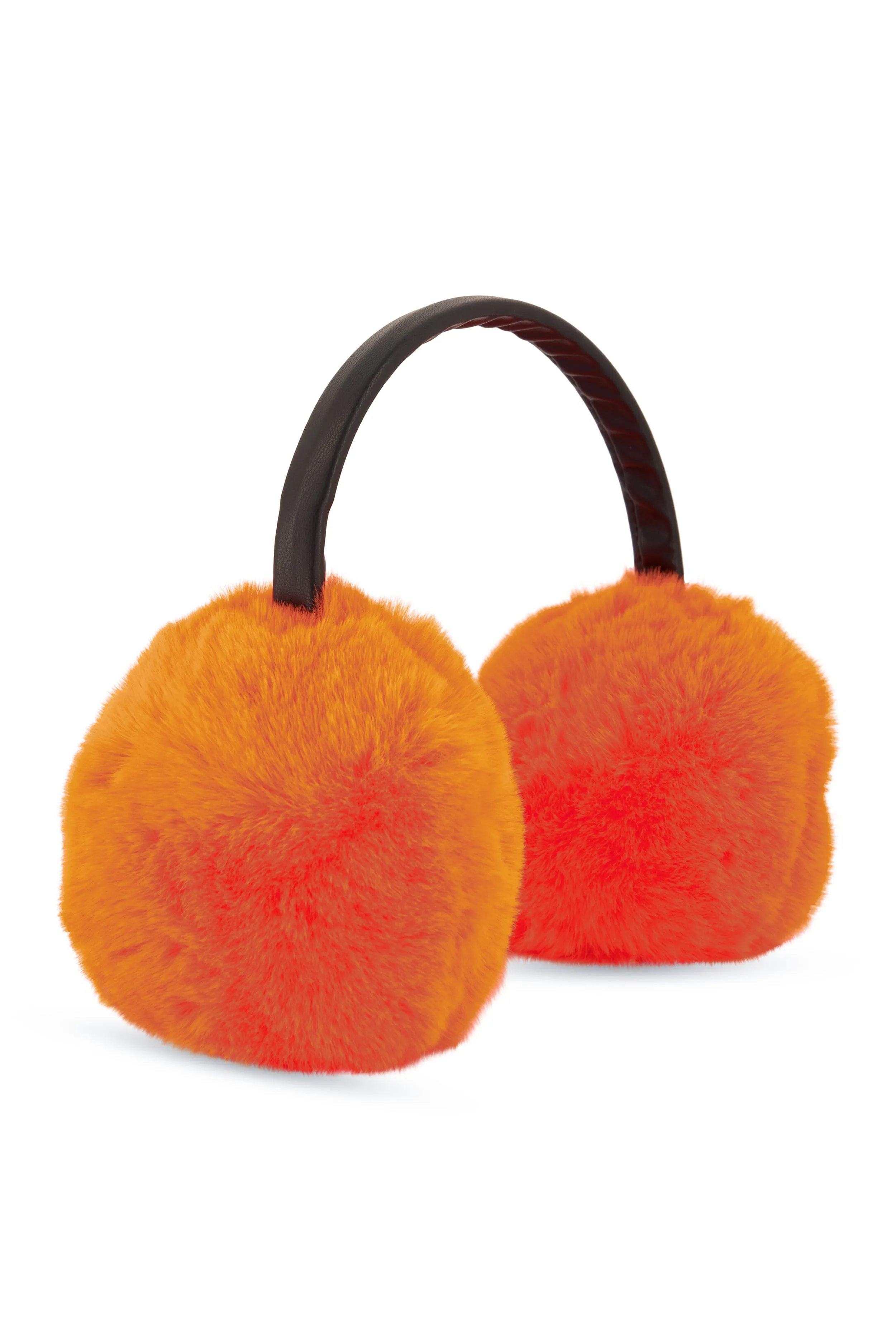 Faux Leather Band Faux Fur Earmuffs sold by Rainbow product image thumbnail 3