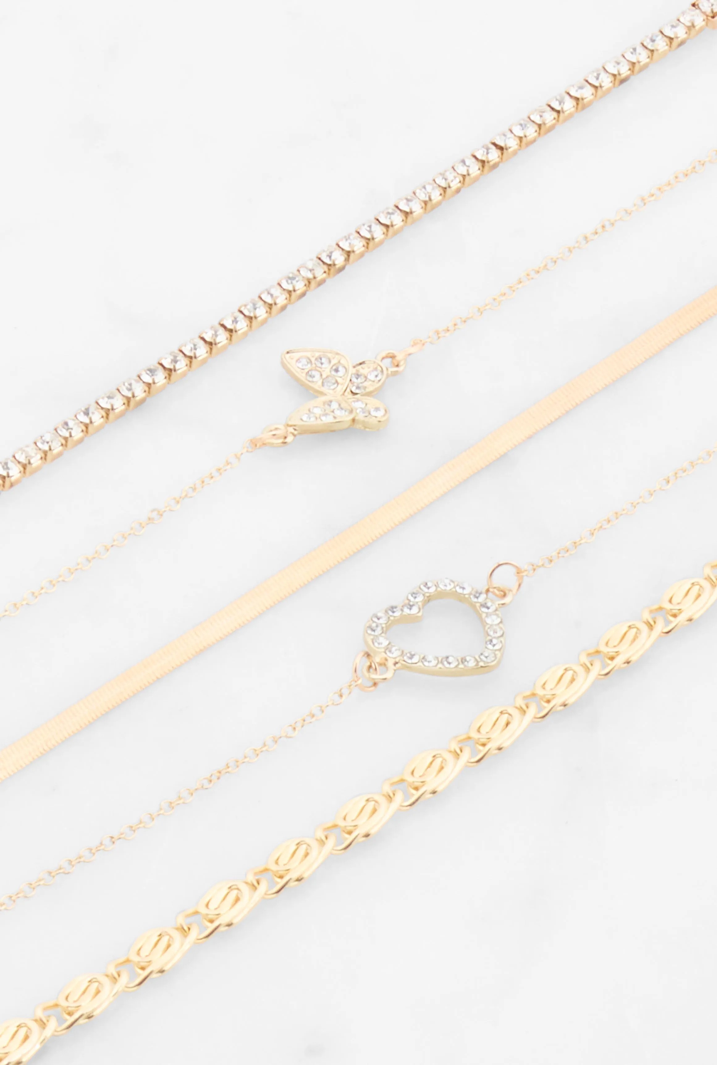 Cubic Zirconia Heart Assorted Bracelets Set of 5 sold by Rainbow product image thumbnail 3