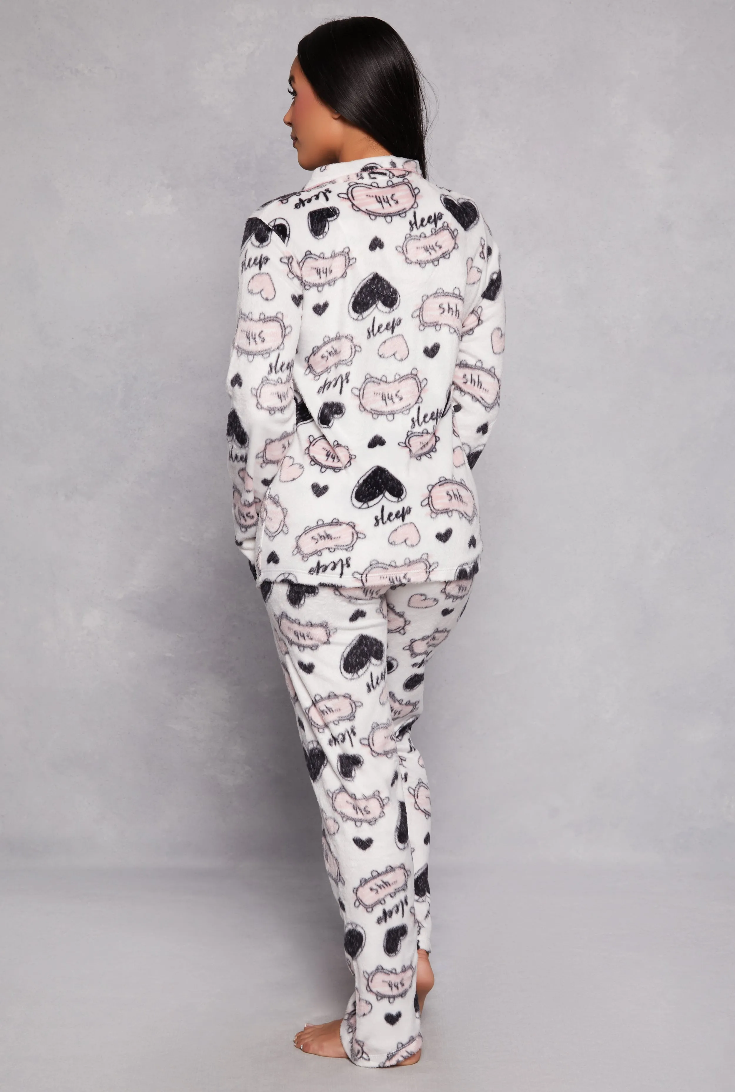 Plush Graphic Print Pajama Shirt and Pants sold by Rainbow product image thumbnail 2
