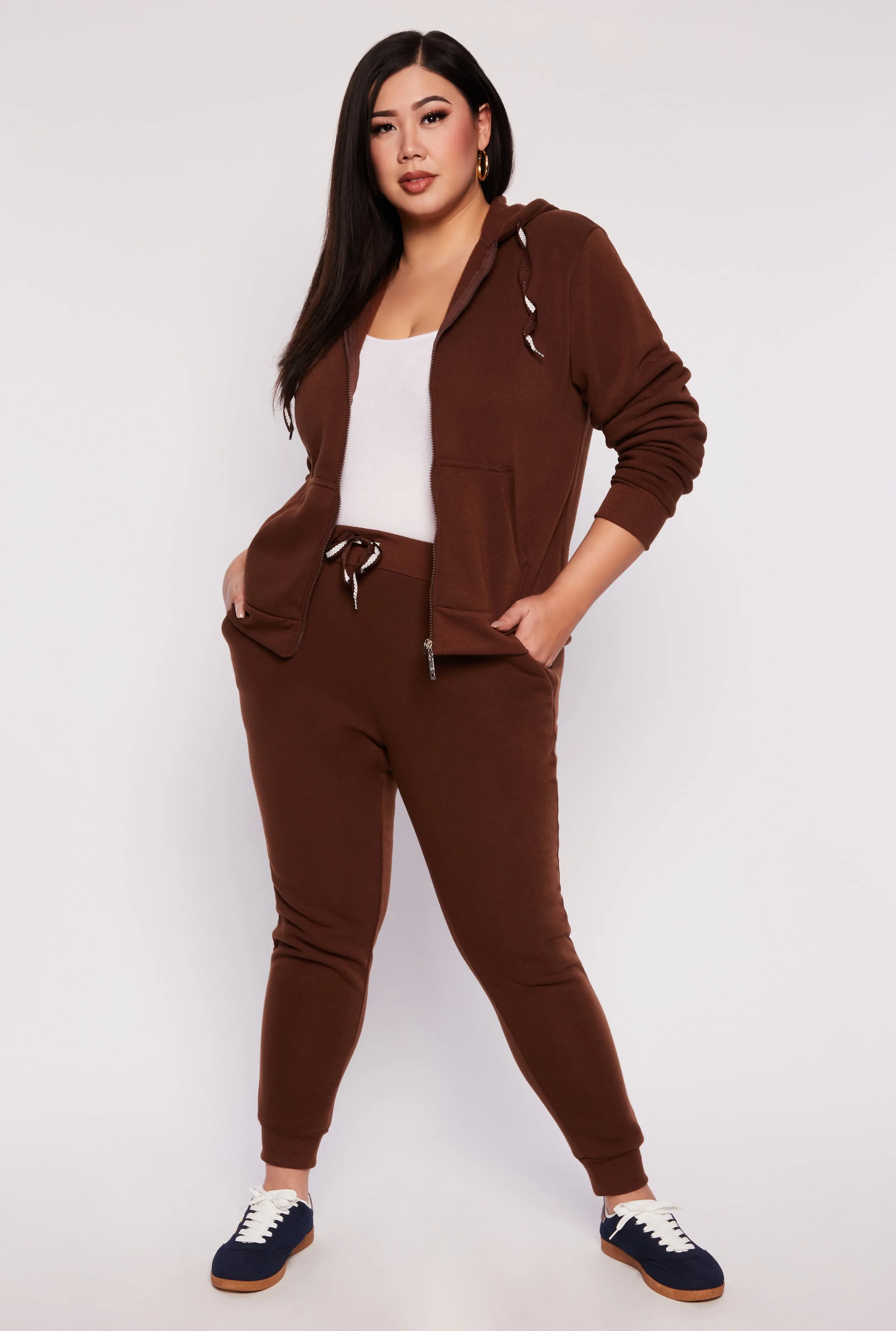 Plus Size Fleece High Waist Joggers sold by Rainbow