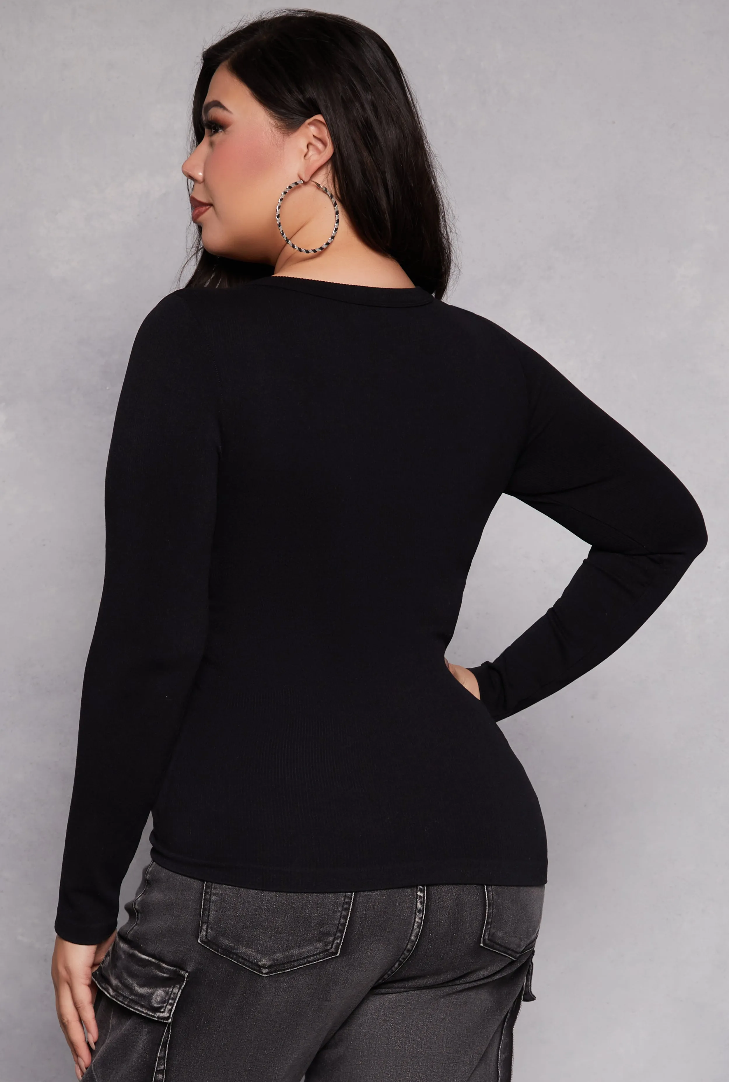 Plus Size Seamless Zip Front Top sold by Rainbow product image thumbnail 3