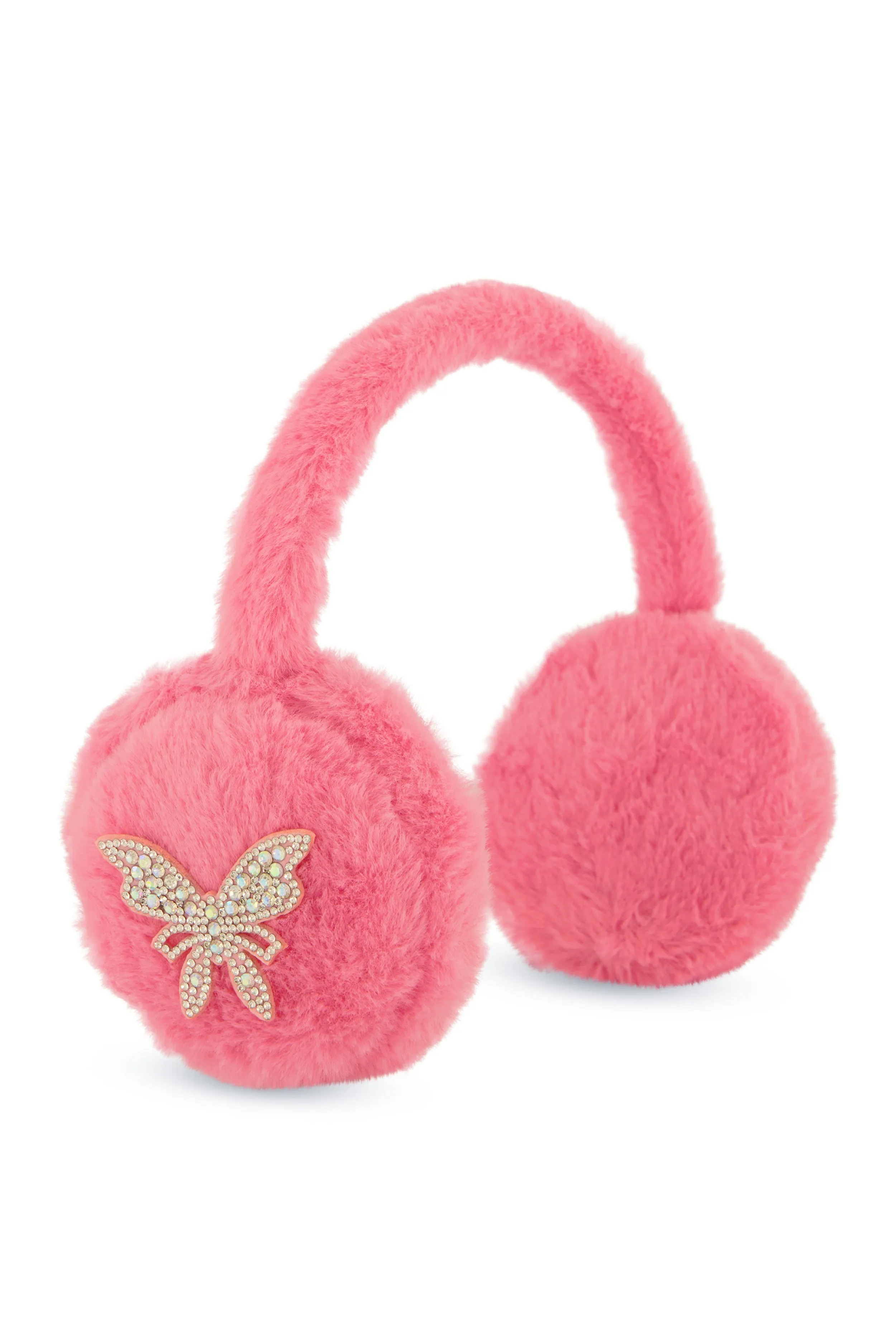Rhinestone Butterfly Faux Fur Earmuffs sold by Rainbow product image thumbnail 3