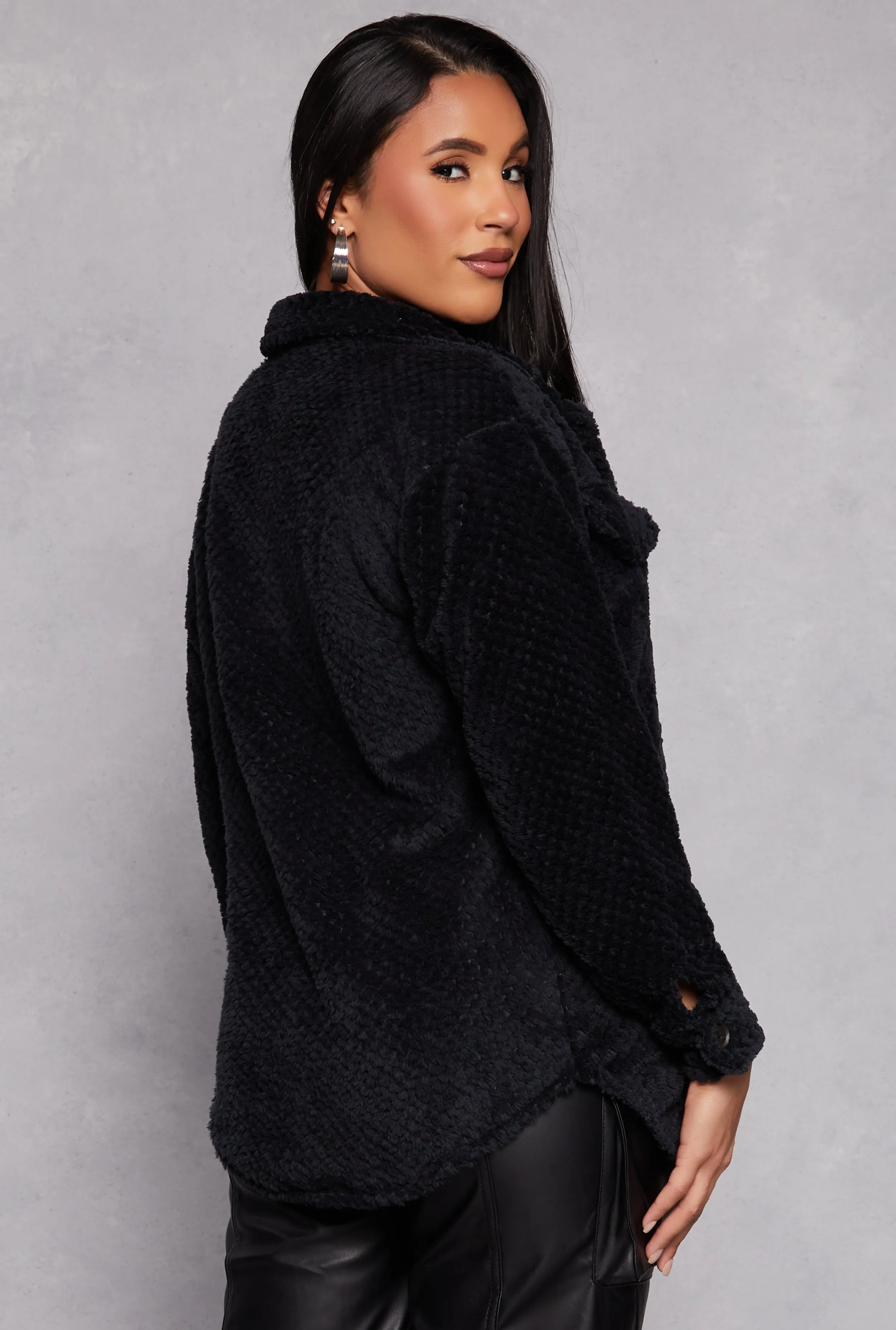 Quilted Plush Shacket sold by Rainbow product image thumbnail 3