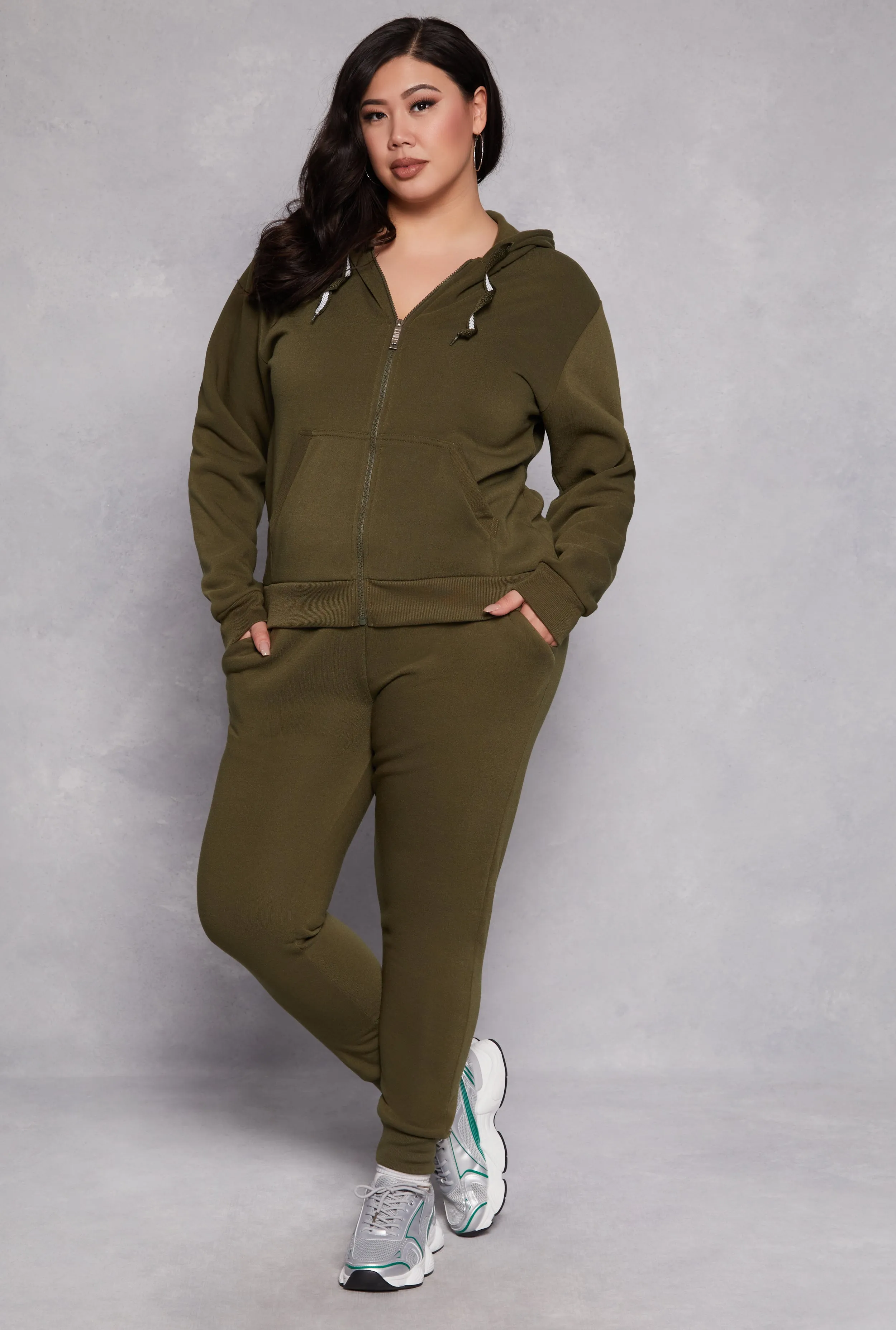 Plus Size Fleece High Waist Joggers sold by Rainbow