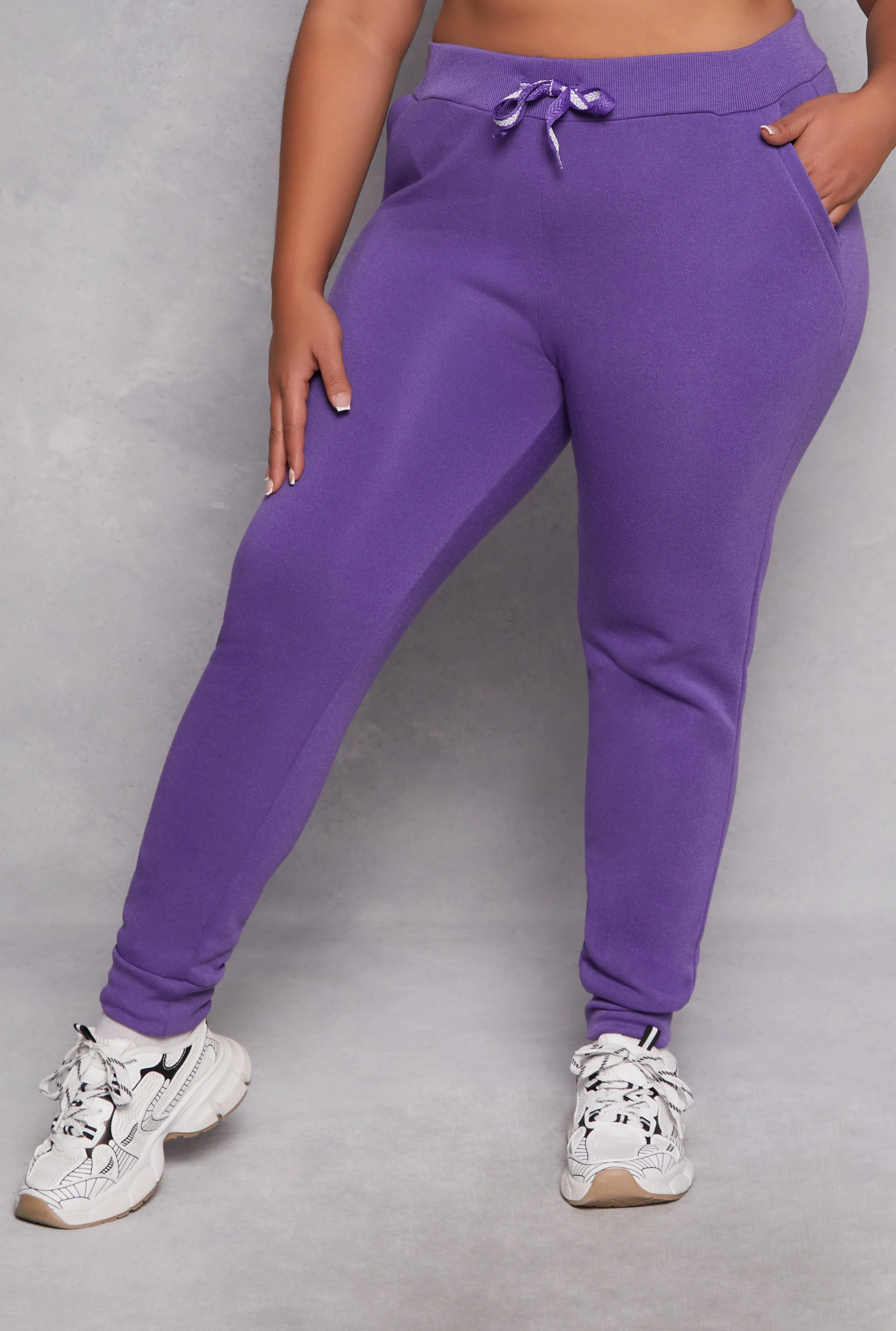 Plus Size Fleece High Waist Joggers sold by Rainbow