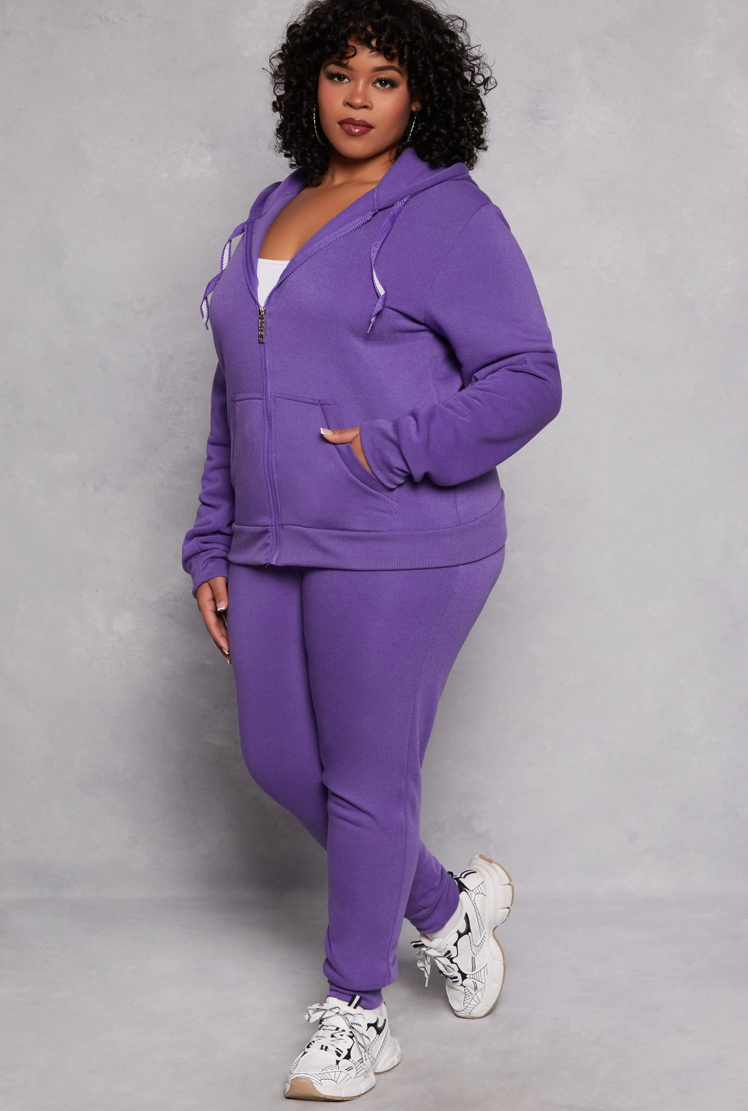 Plus Size Fleece High Waist Joggers sold by Rainbow product image thumbnail 2