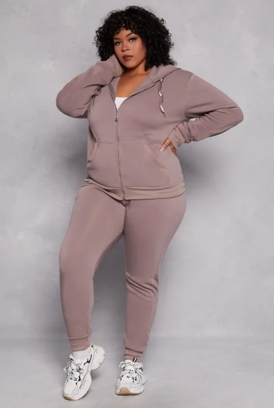 Plus Size Fleece High Waist Joggers sold by Rainbow