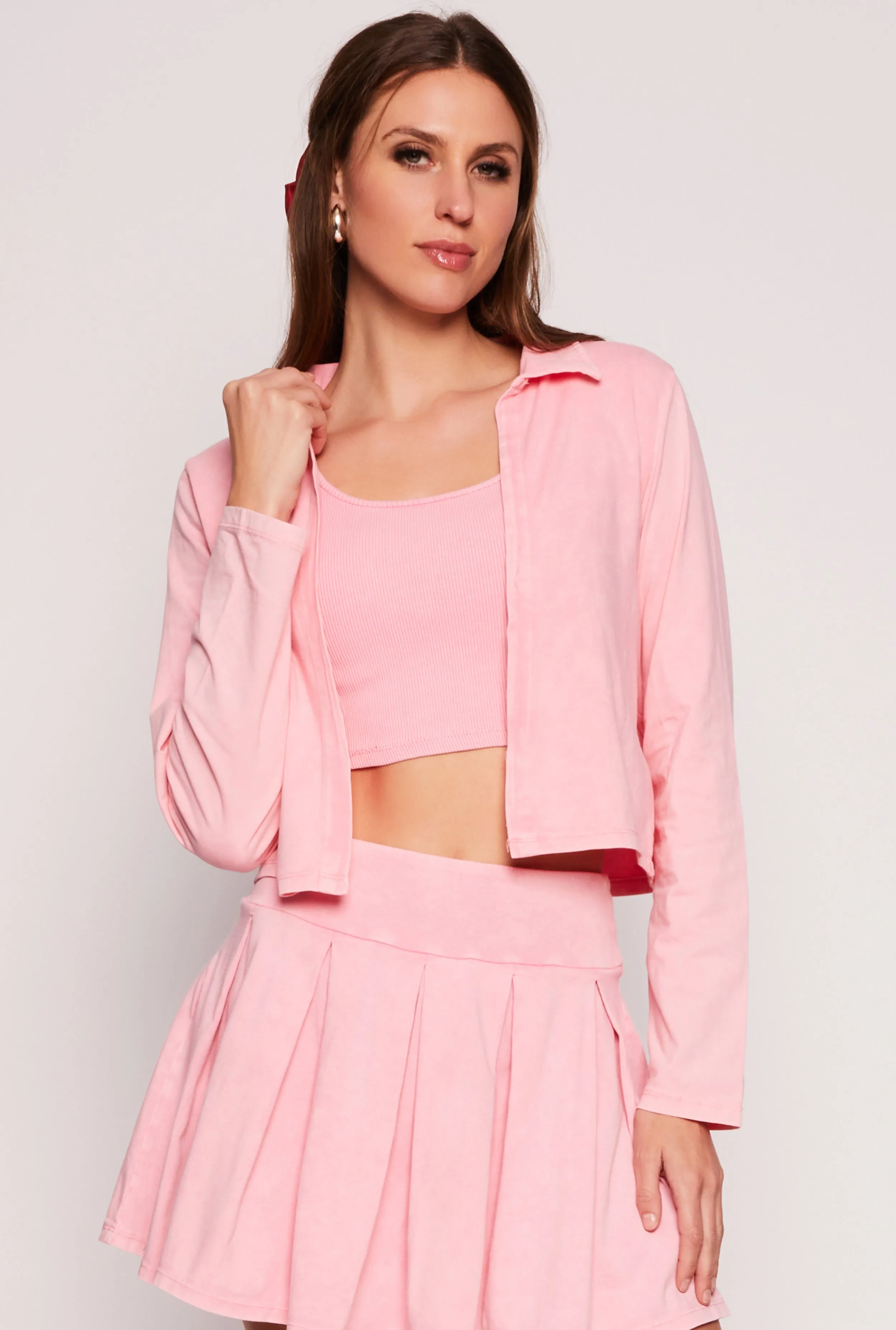 Open Front Crop Top sold by Rainbow