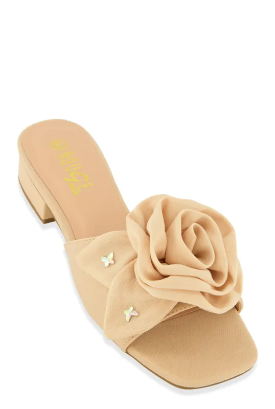 Butterfly Rose Band Low Heel Sandals sold by Rainbow