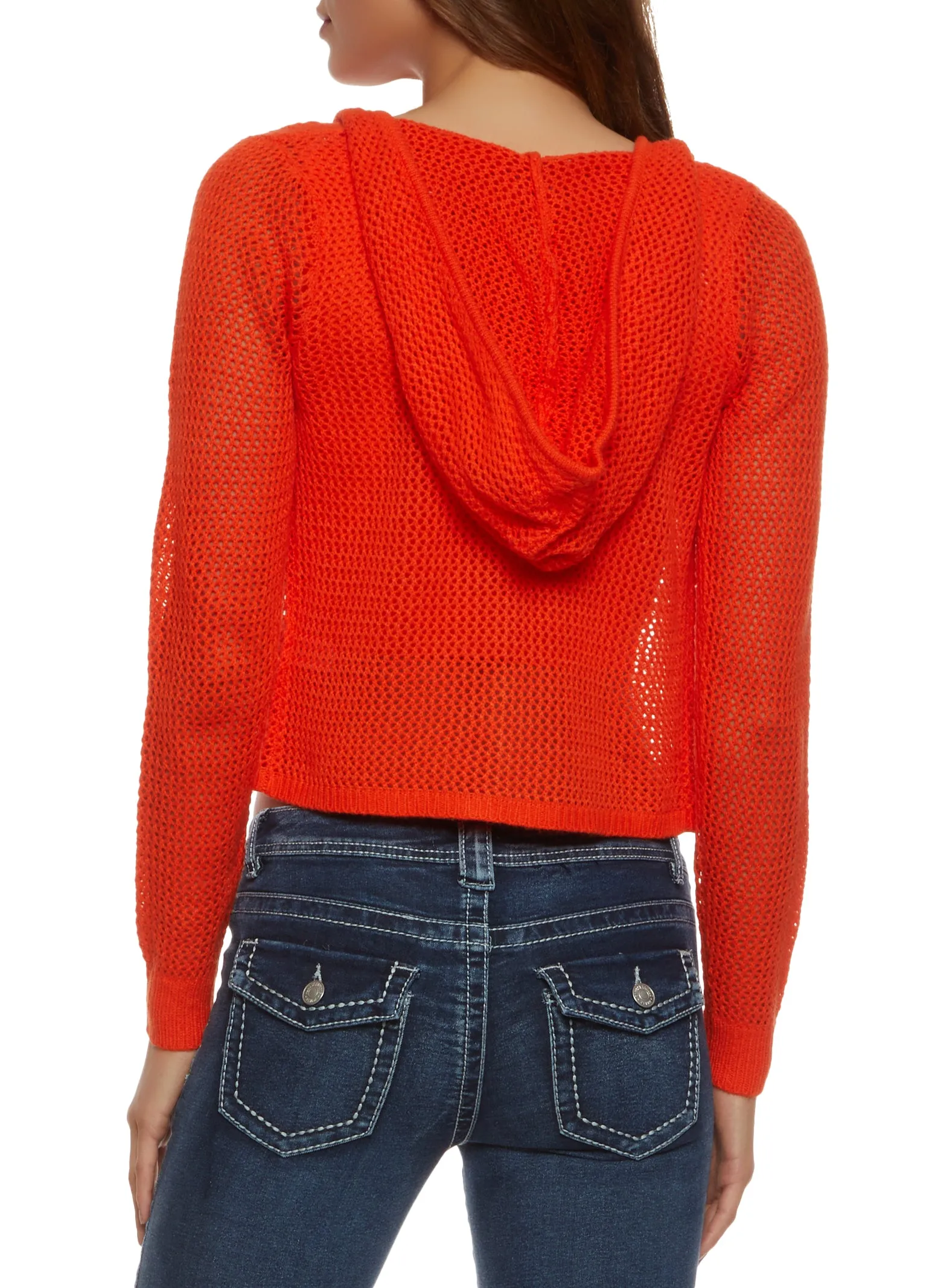 Pointelle Zip Front Hoodie sold by Rainbow product image thumbnail 2