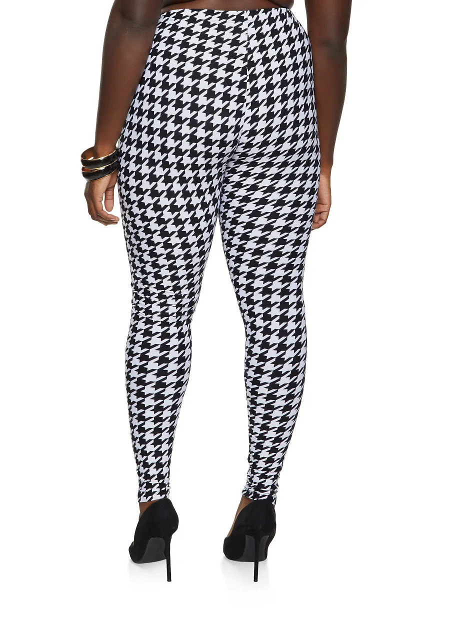 Plus Size Houndstooth Leggings sold by Rainbow product image thumbnail 2