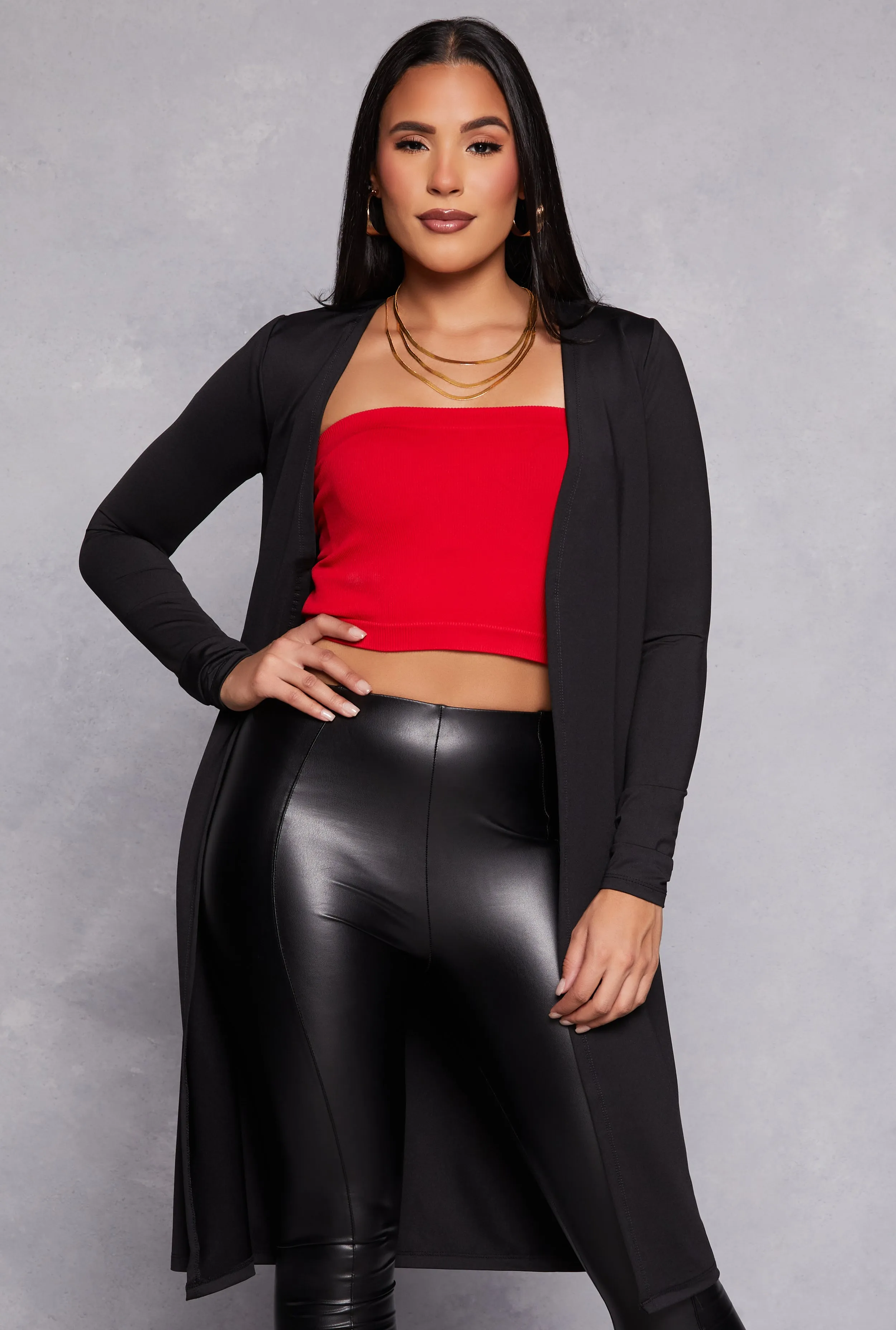 Long Sleeve Open Front Duster sold by Rainbow