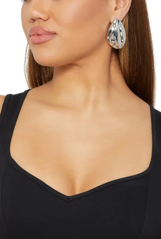 Abstract Teardrop Earrings sold by Rainbow