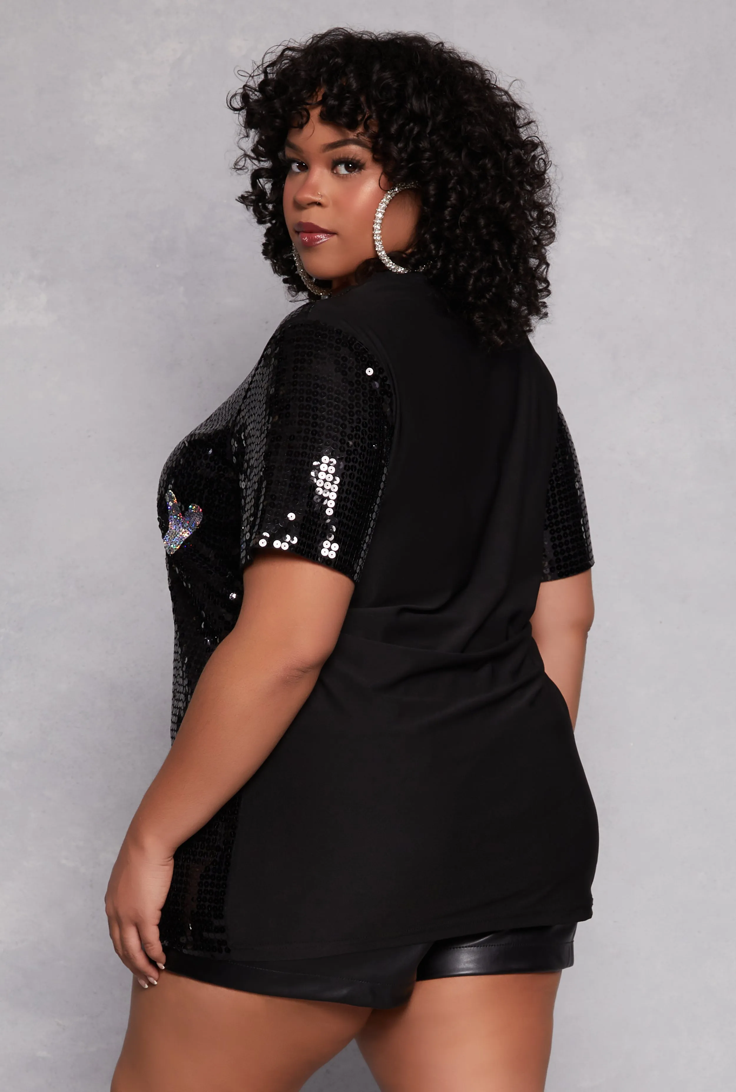 Plus Size Its My Birthday Sequin Top sold by Rainbow product image thumbnail 3