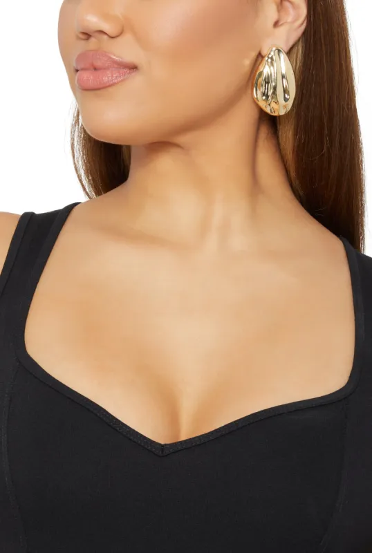 Abstract Teardrop Earrings sold by Rainbow