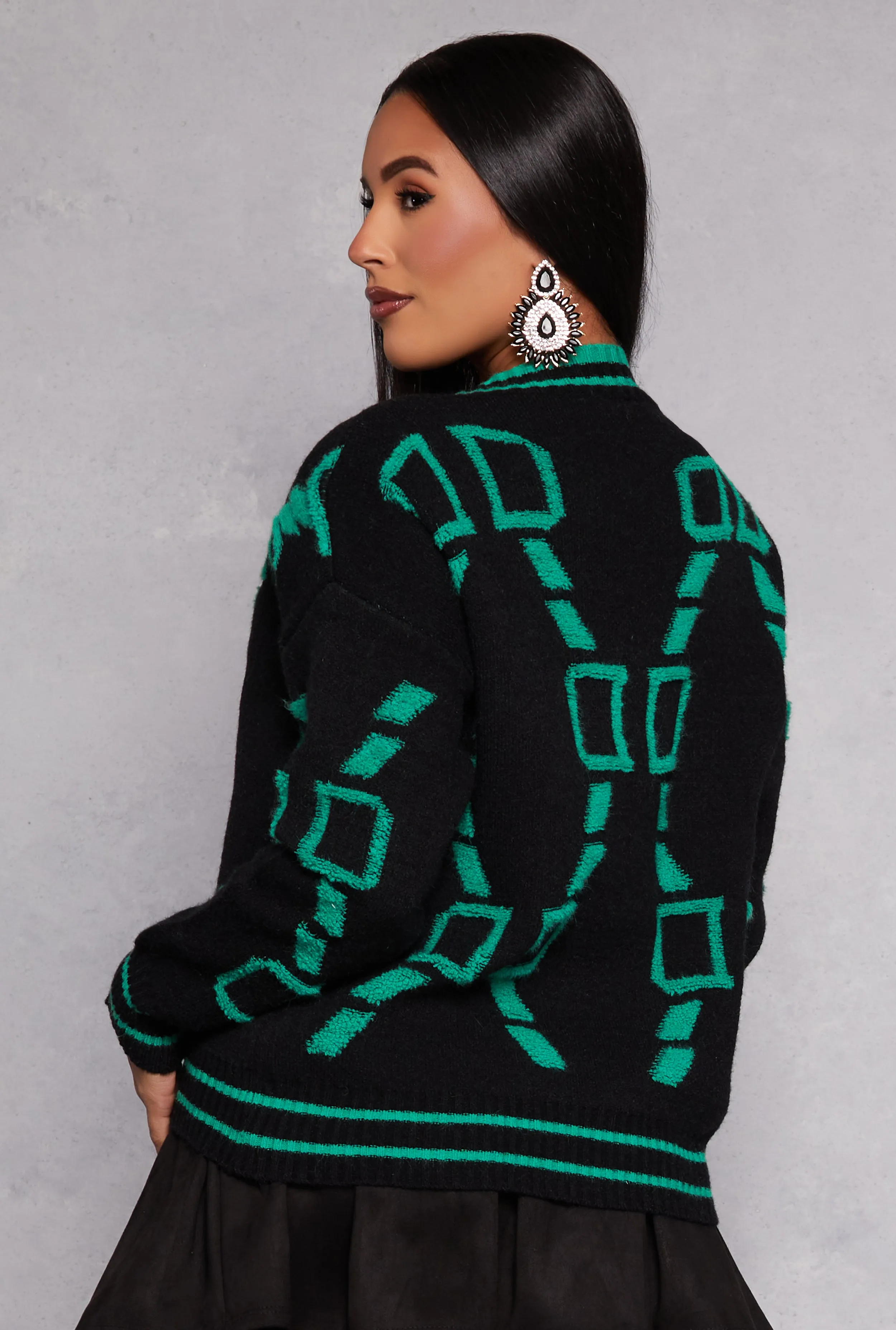 Daisy Geometric Print Cardigan sold by Rainbow product image thumbnail 3