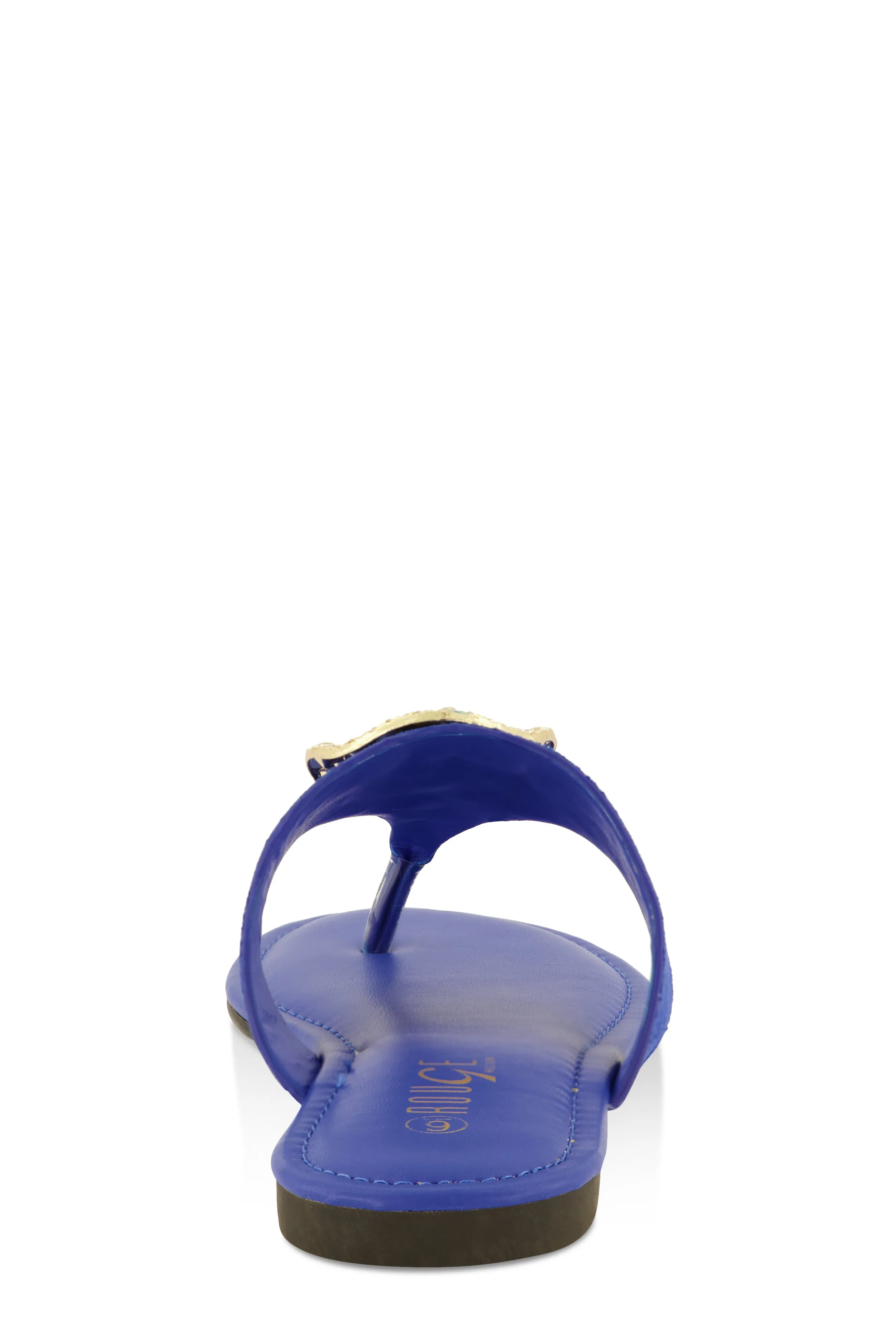 Rhinestone Metallic Pendant Thong Slide Sandals sold by Rainbow product image thumbnail 3