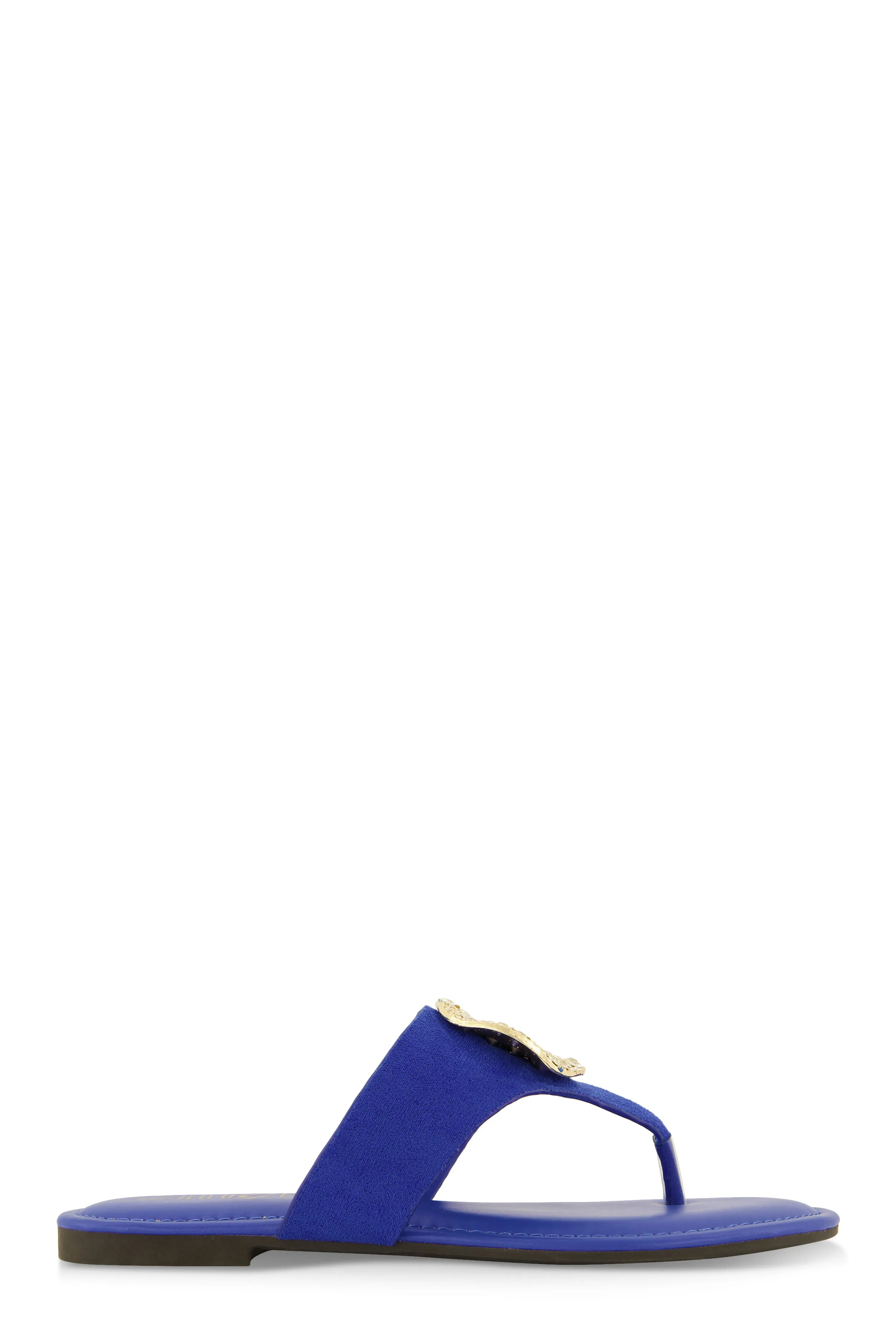 Rhinestone Metallic Pendant Thong Slide Sandals sold by Rainbow product image thumbnail 2