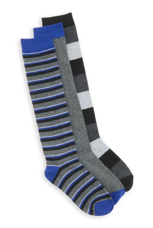 Striped Knee High Socks 3 Pack Size 9-11 sold by Rainbow