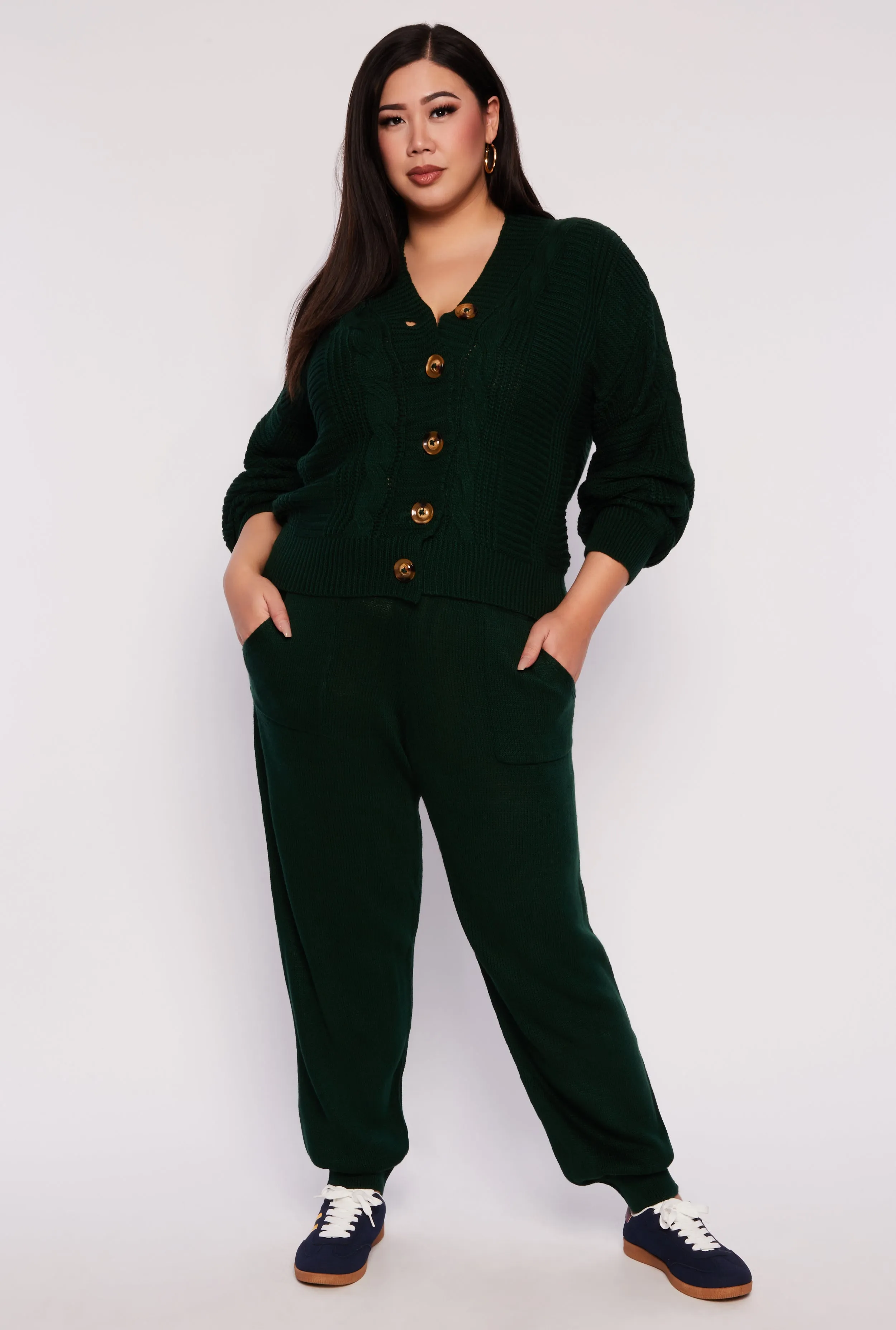 Plus Size Knit High Waist Joggers sold by Rainbow