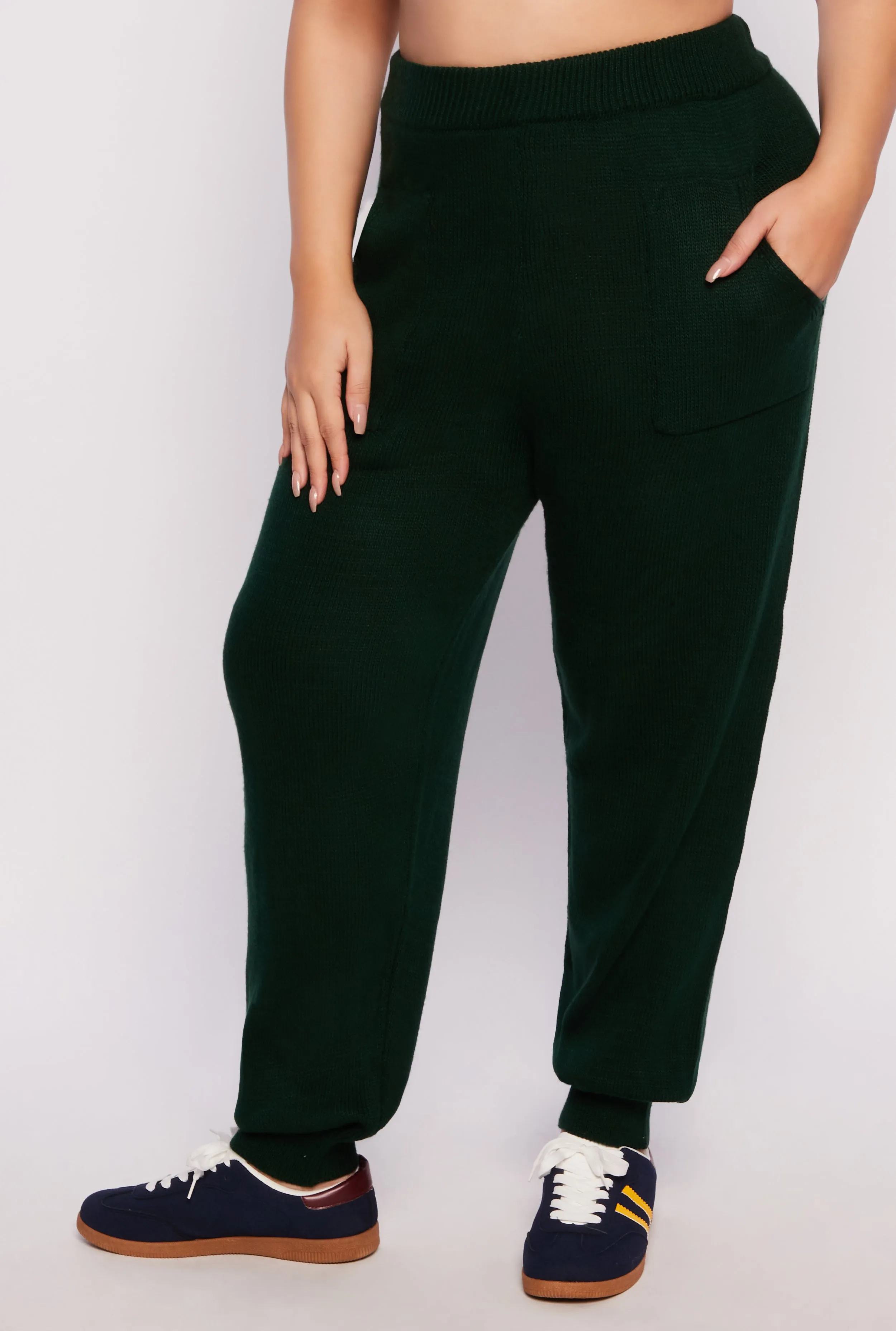 Plus Size Knit High Waist Joggers sold by Rainbow product image thumbnail 2