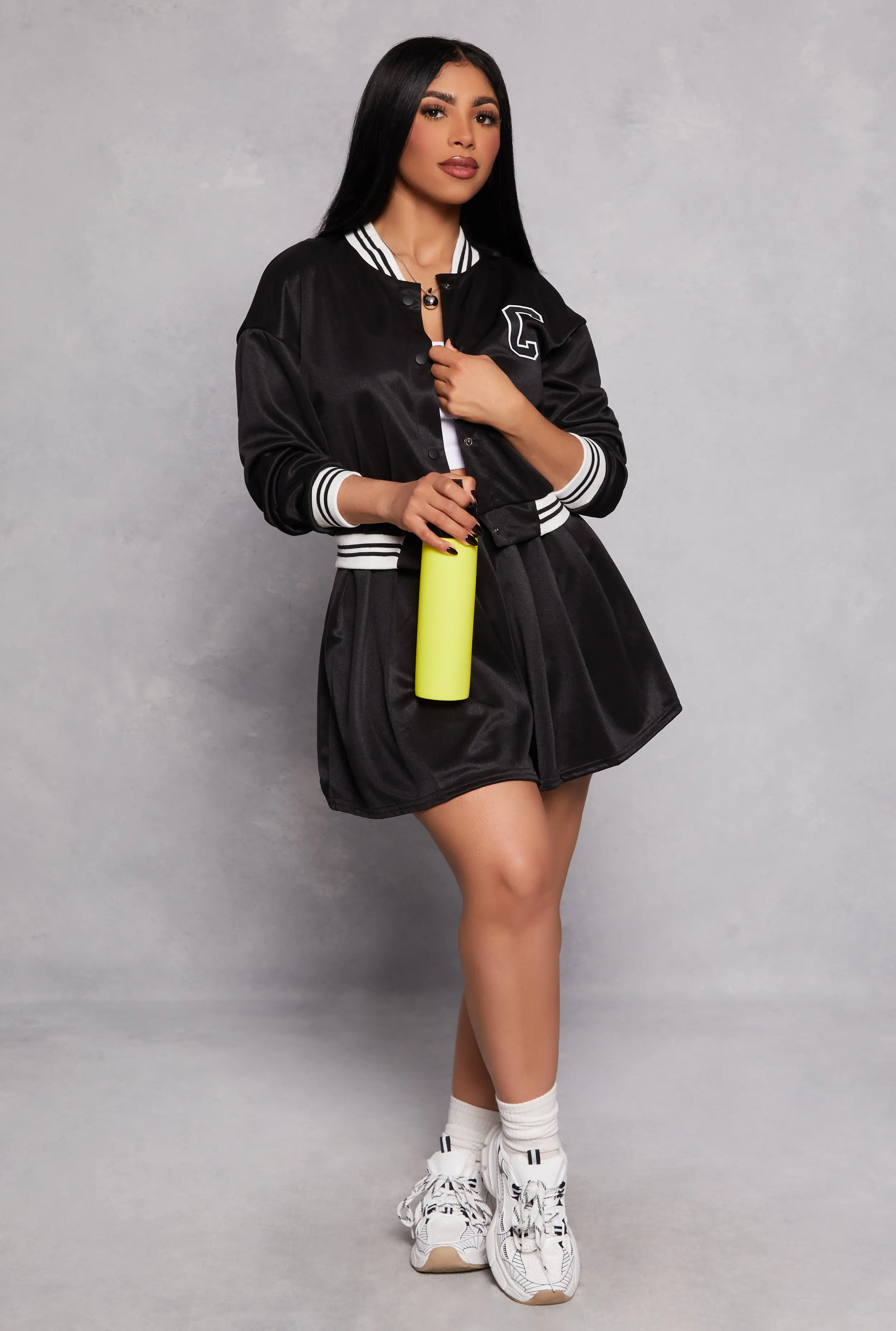 C Initial Snap Button Bomber Jacket sold by Rainbow product image thumbnail 2