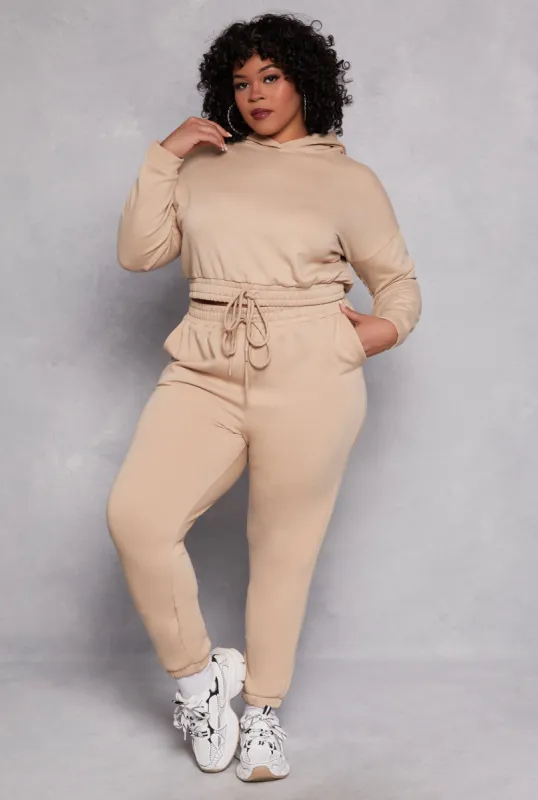 Plus Size Iris Fleece Drawstring Sweatpants sold by Rainbow
