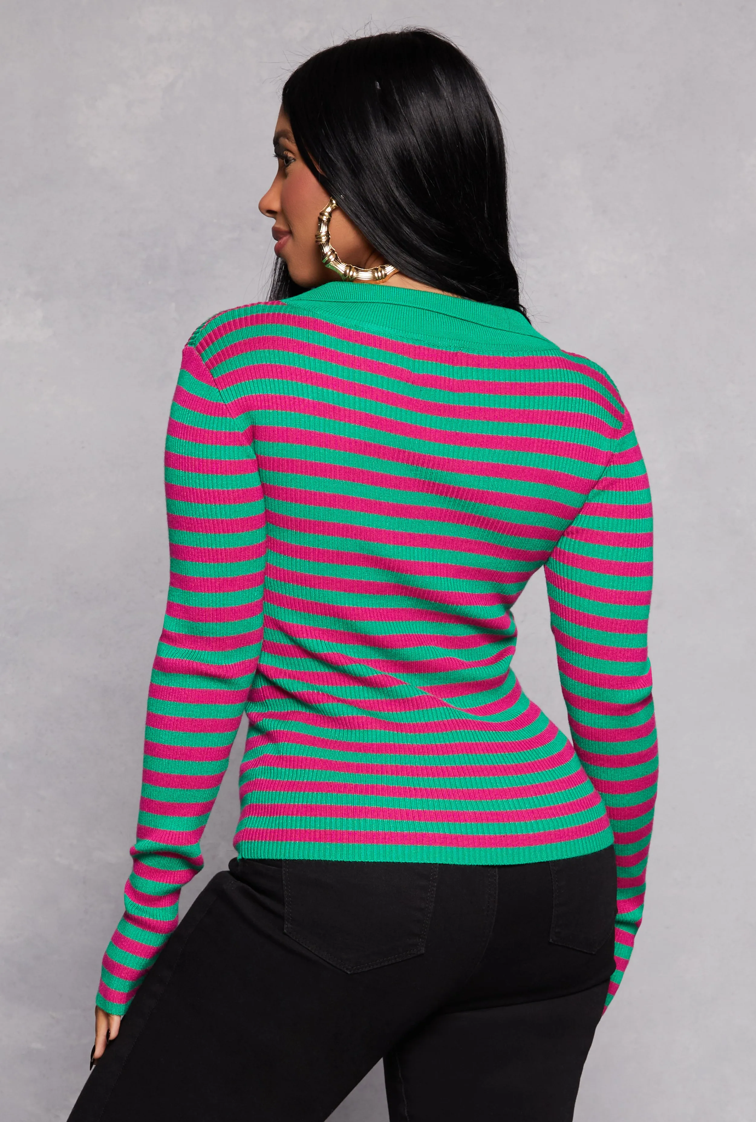 Johnny Collar Striped Sweater sold by Rainbow product image thumbnail 3