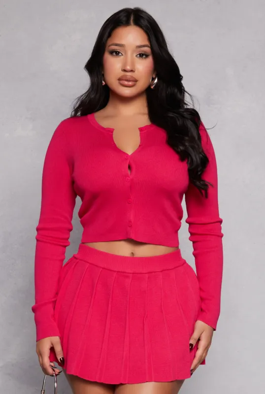 Daisy Long Sleeve Cropped Cardigan sold by Rainbow