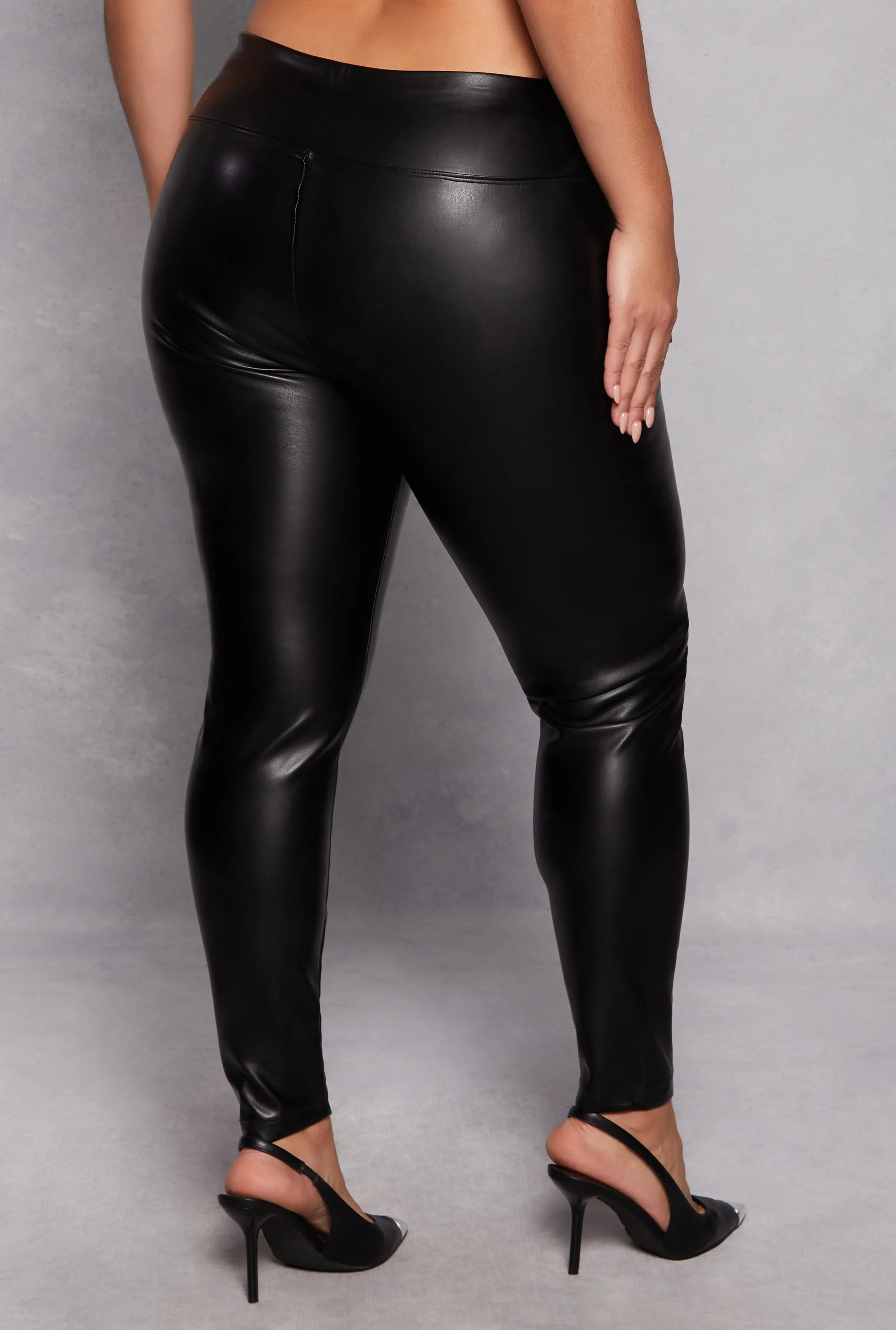 Plus Size Faux Leather Leggings sold by Rainbow product image thumbnail 3