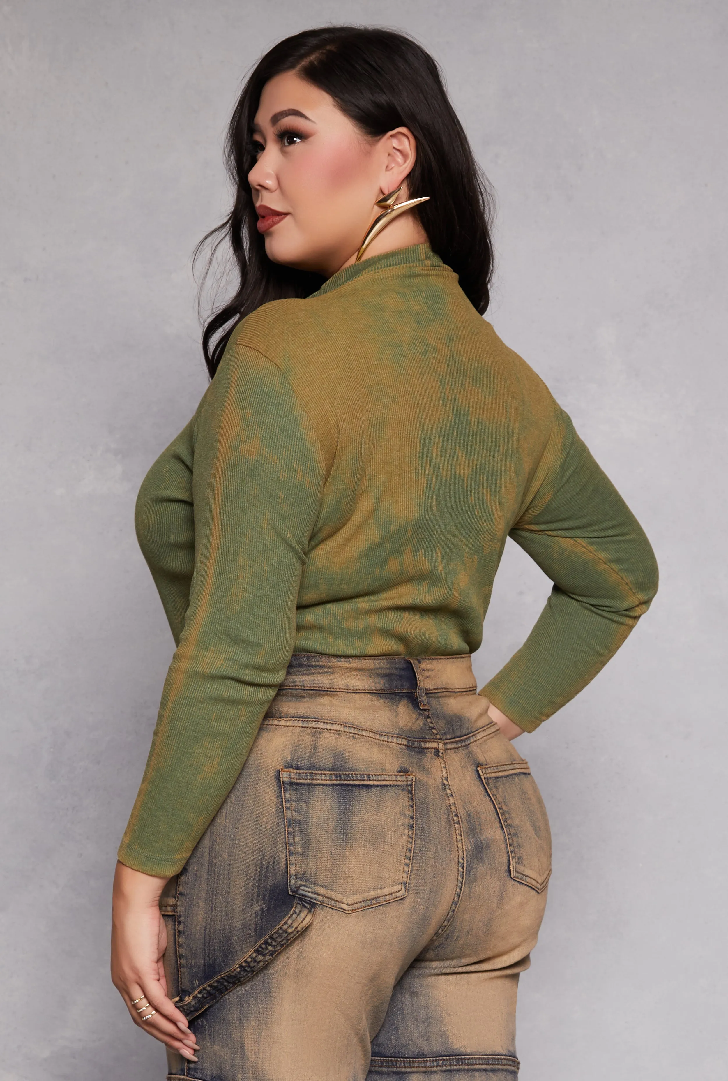 Plus Size Acid Wash Bodysuit sold by Rainbow product image thumbnail 3